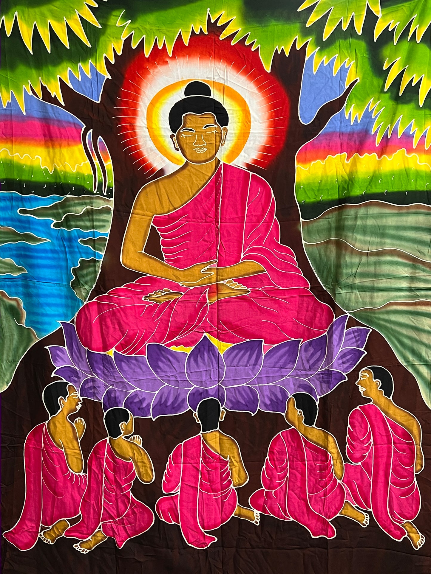 Hand Batiked Lord Buddha Sarongs
