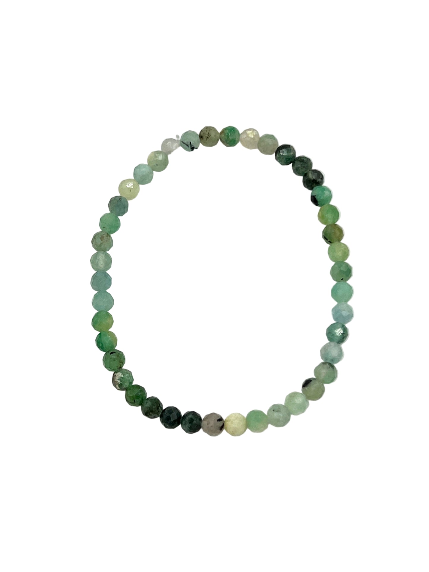 Faceted Emerald Beaded Bracelet