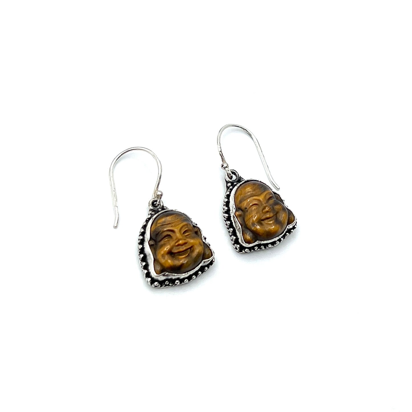 Small Happy Buddha Earrings