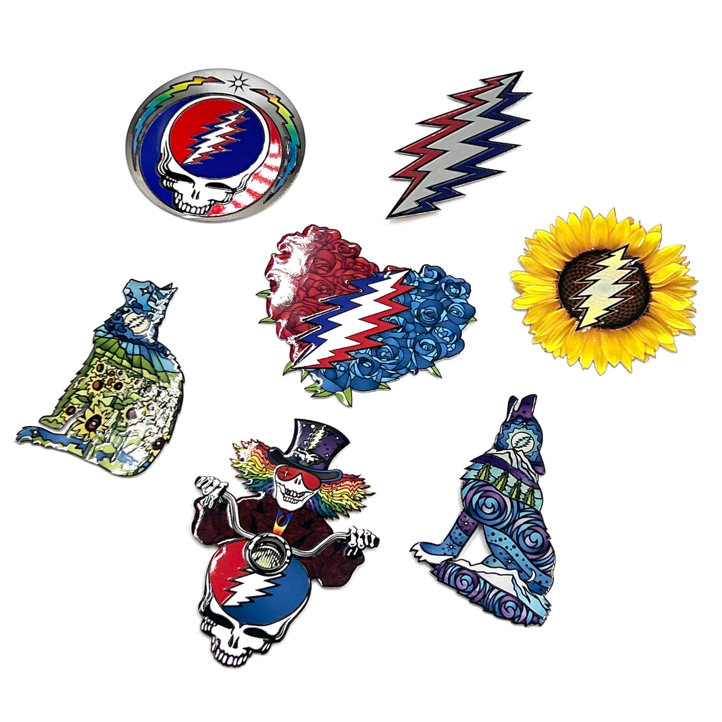 Grateful Dead Metal Stickers by Jon Dooey