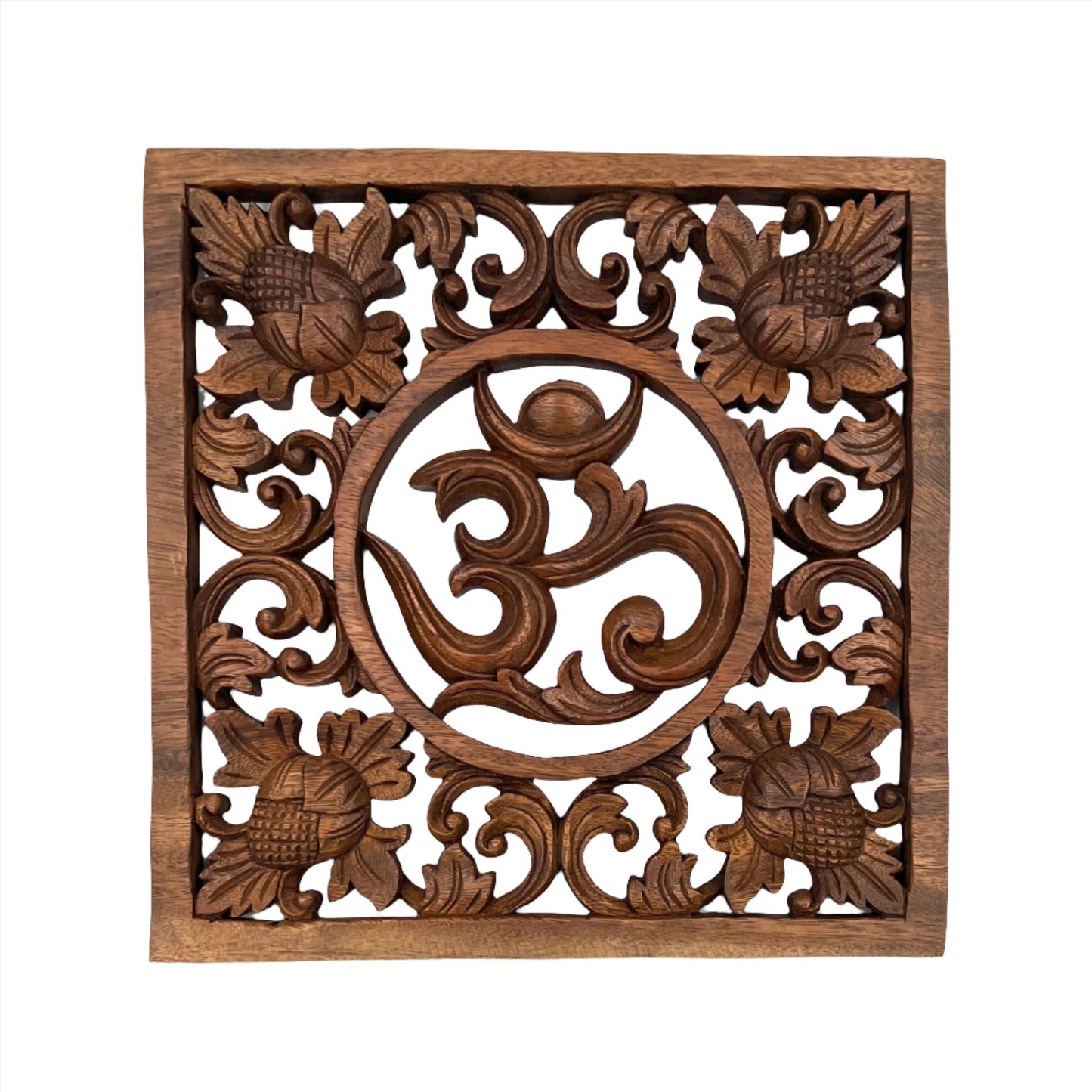 Om Mandala Panel Carving