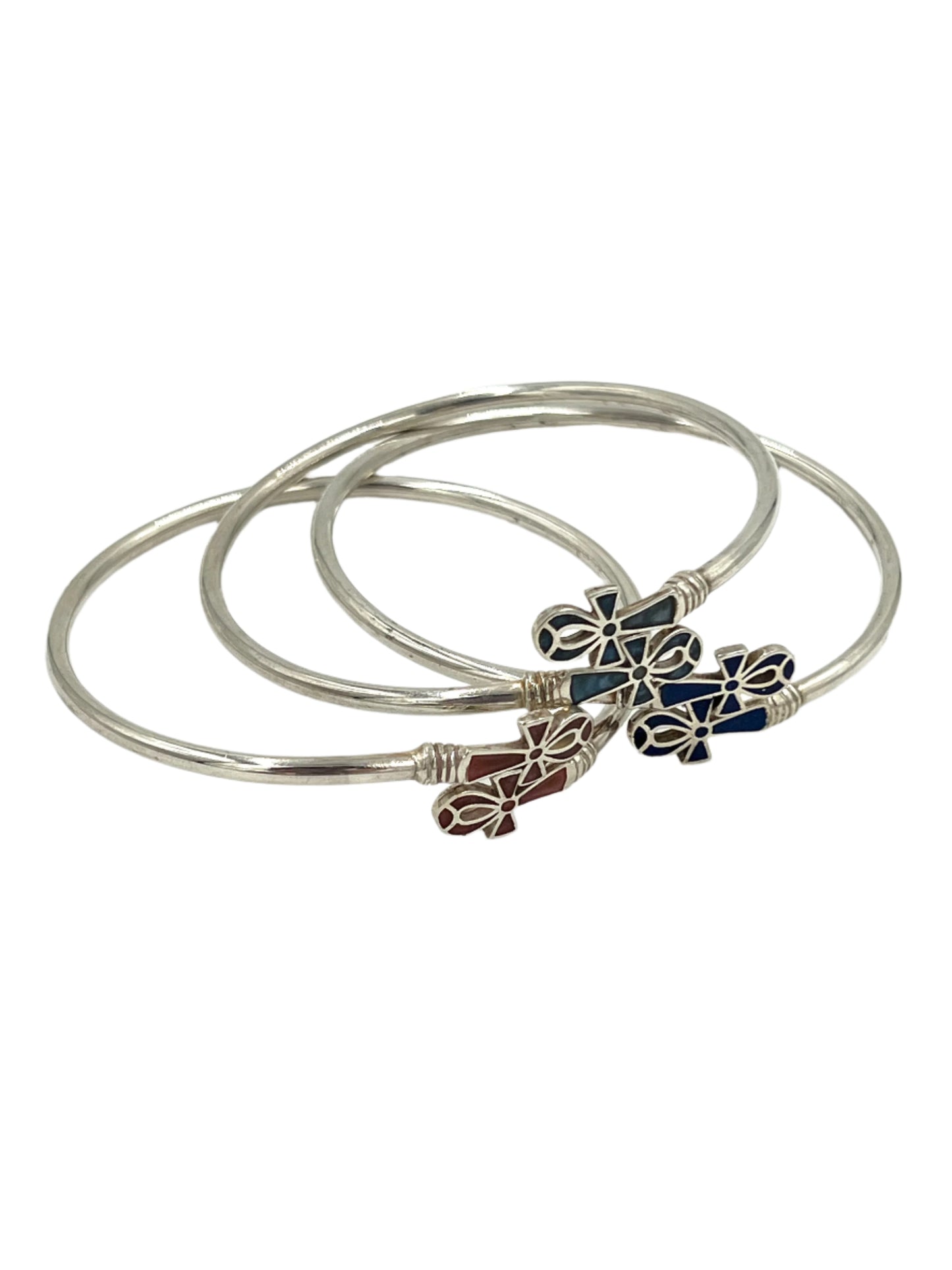 Silver Ankh Wrap Bracelets