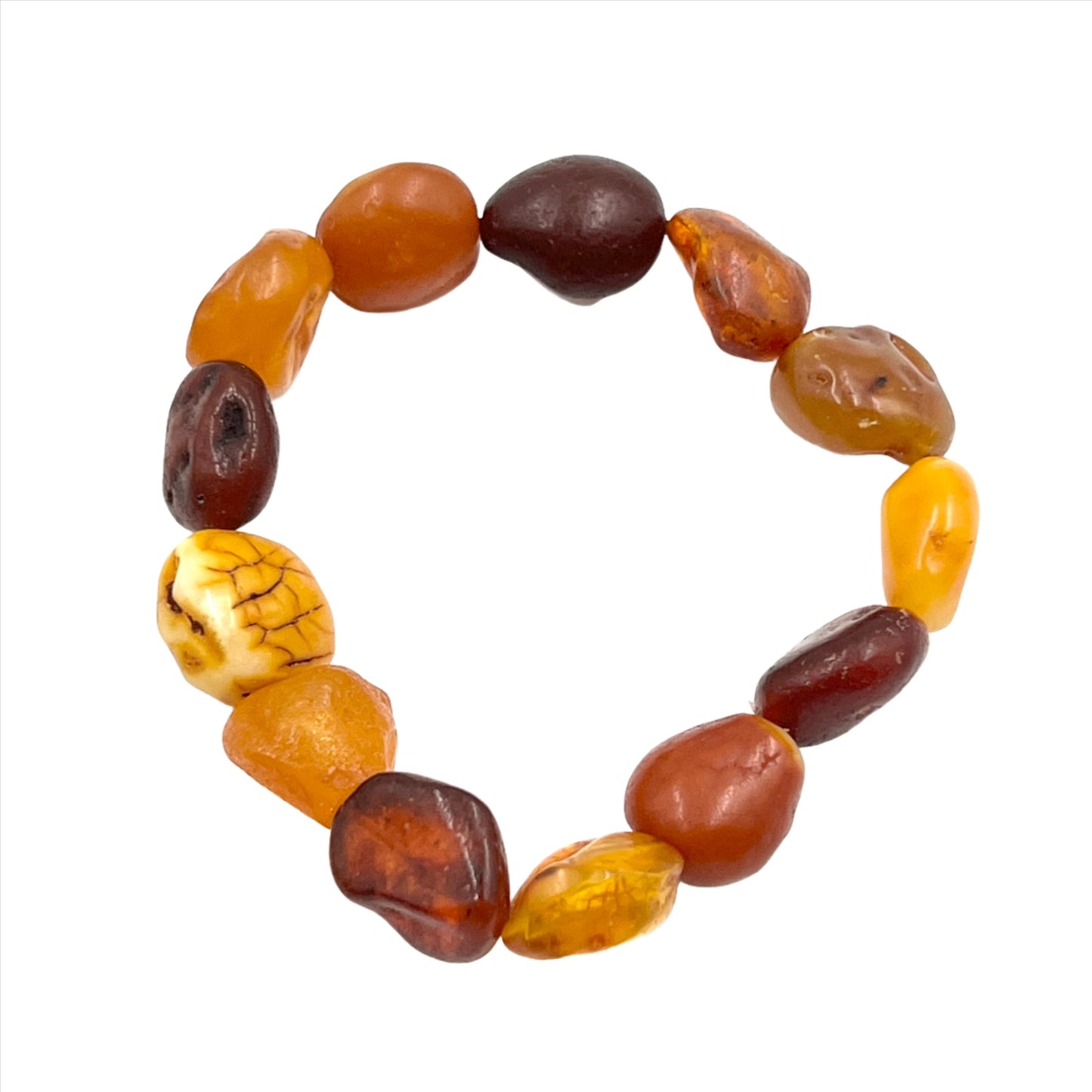 Large Unpolished Multi Amber Bracelets