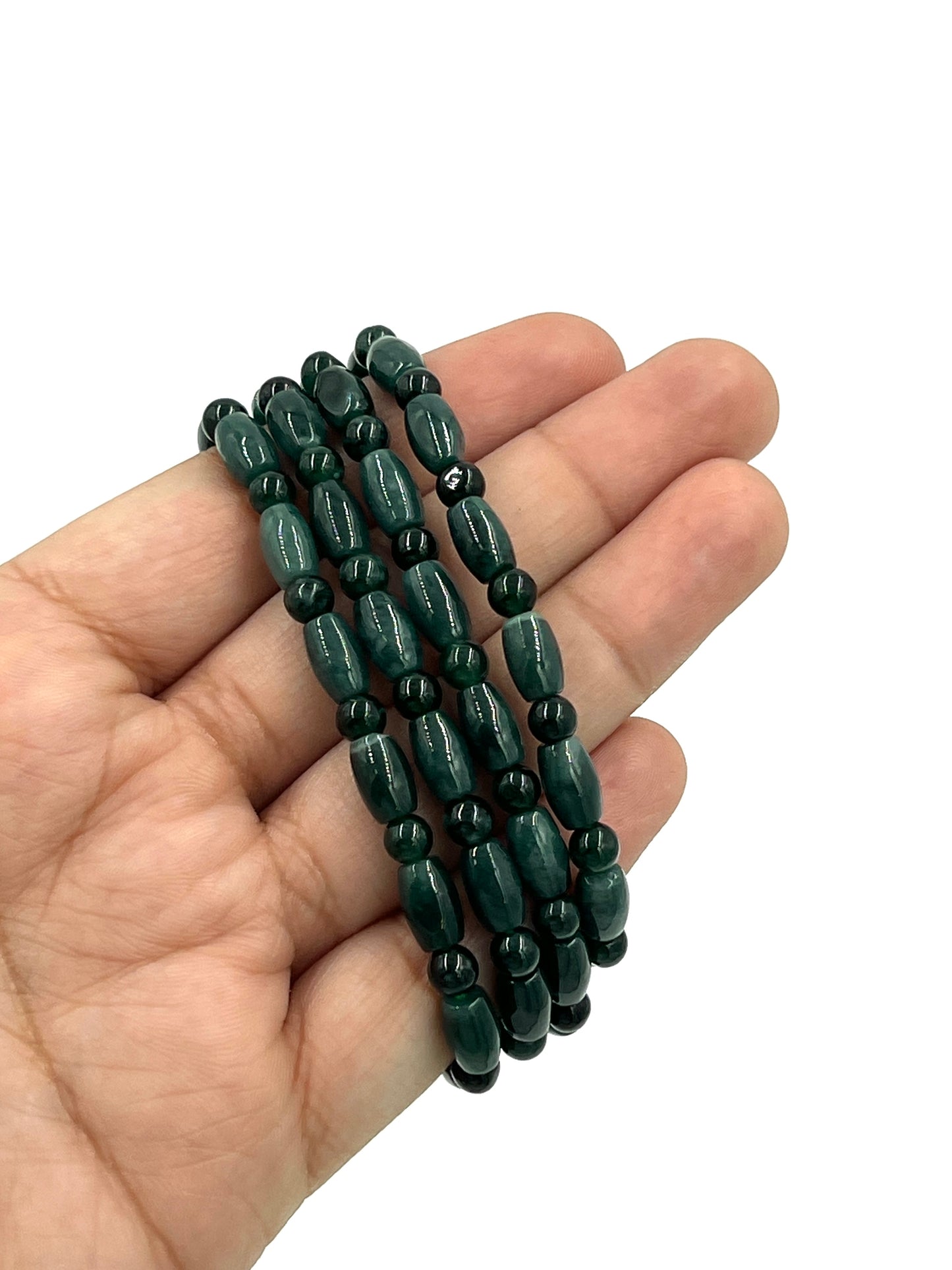 Jade Oval Beaded Bracelet