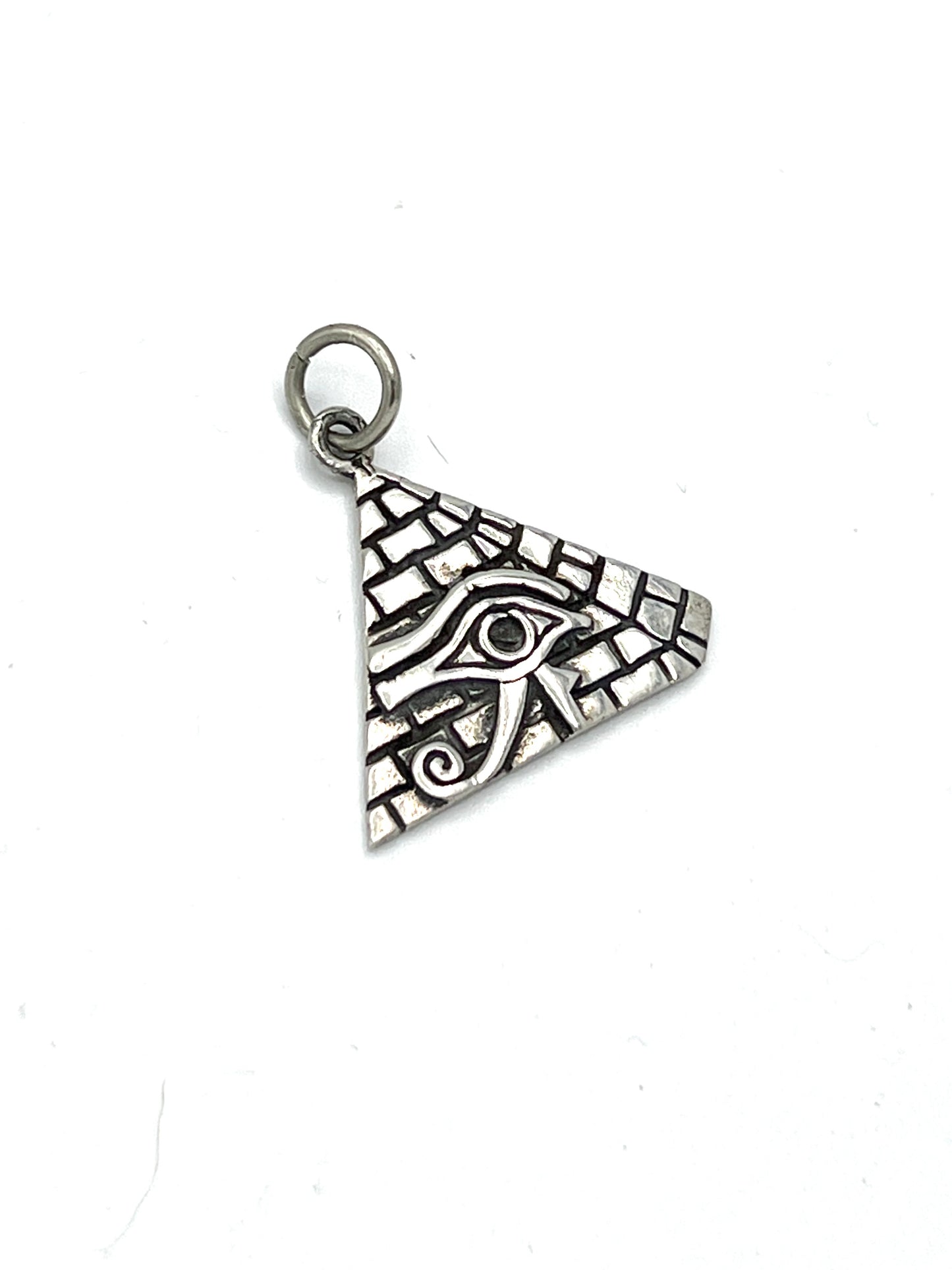Silver Eye of Horus Pyramid Pendant