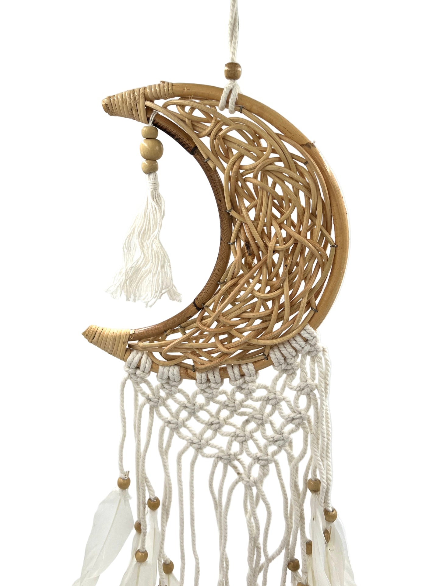 Woven Wood Moon Dream Catcher