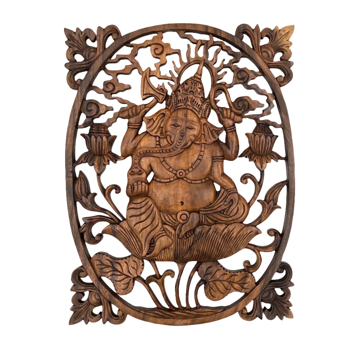 Ganesh Framed Panel Carving