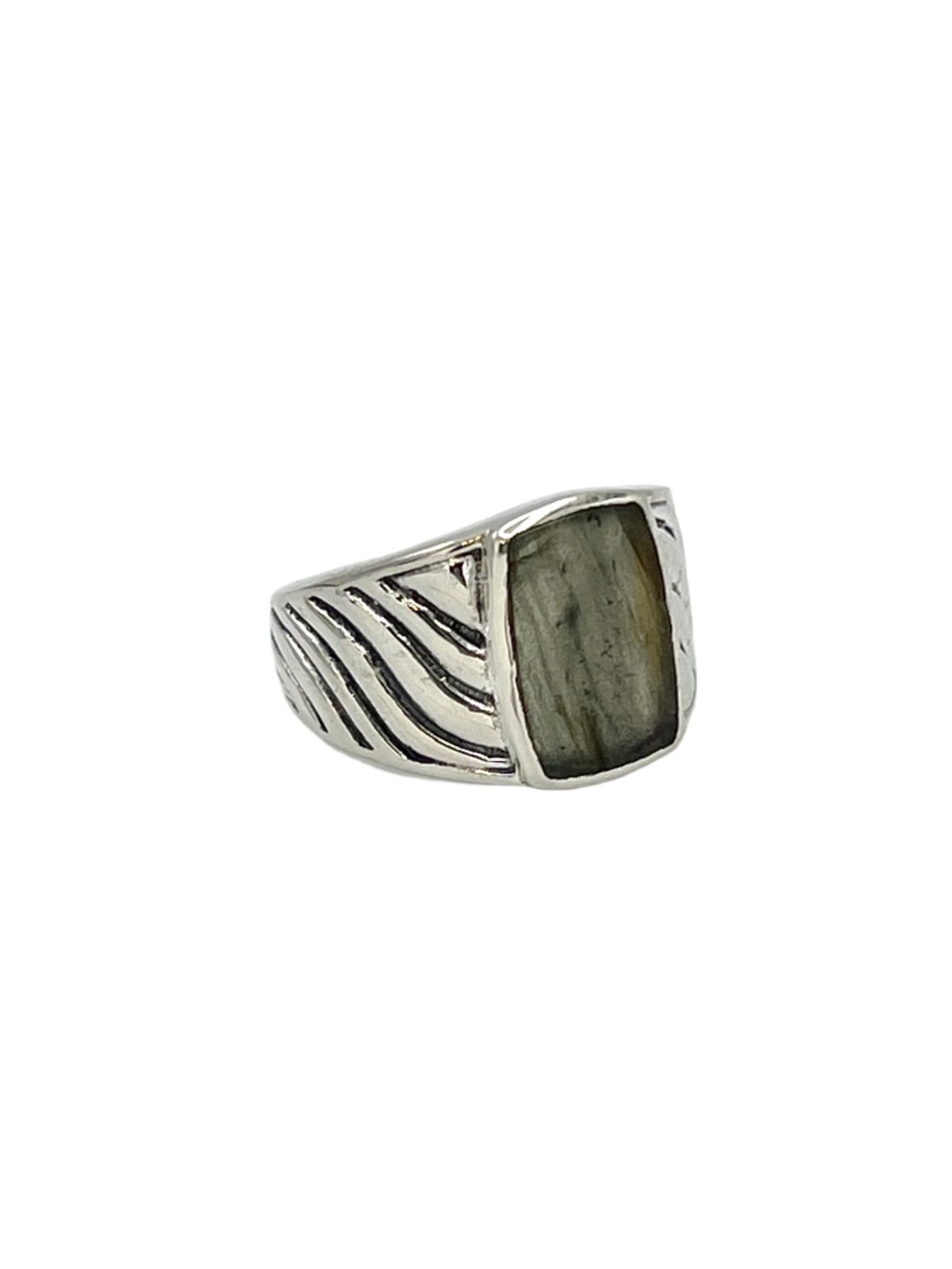 Sterling Silver Gemstone Wave Design Rings