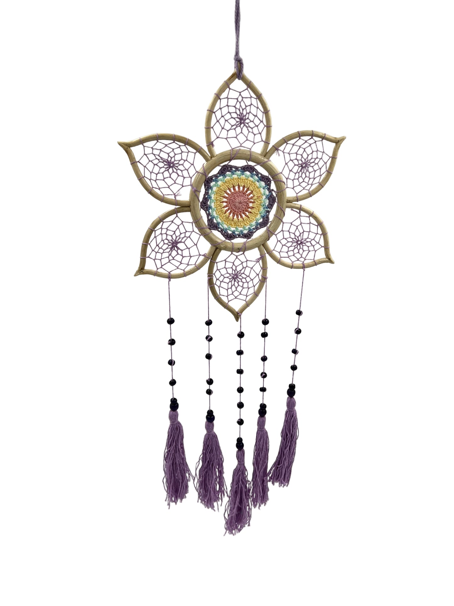 Purple Lotus Dream Catcher