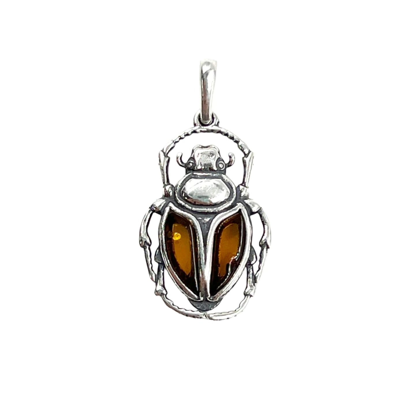 Amber Insect Pendants