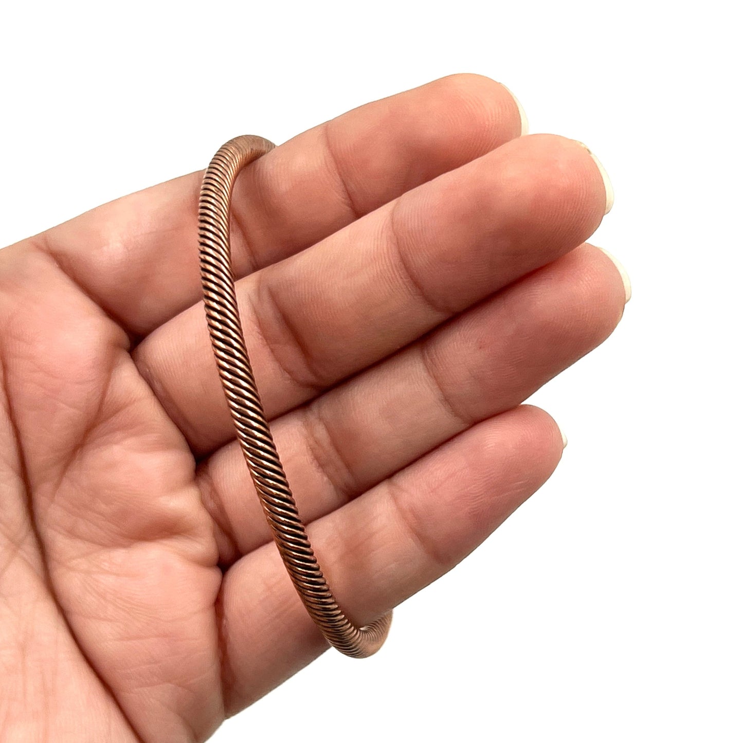 Thin Rope w/ Ball Copper Magnetic Bracelet