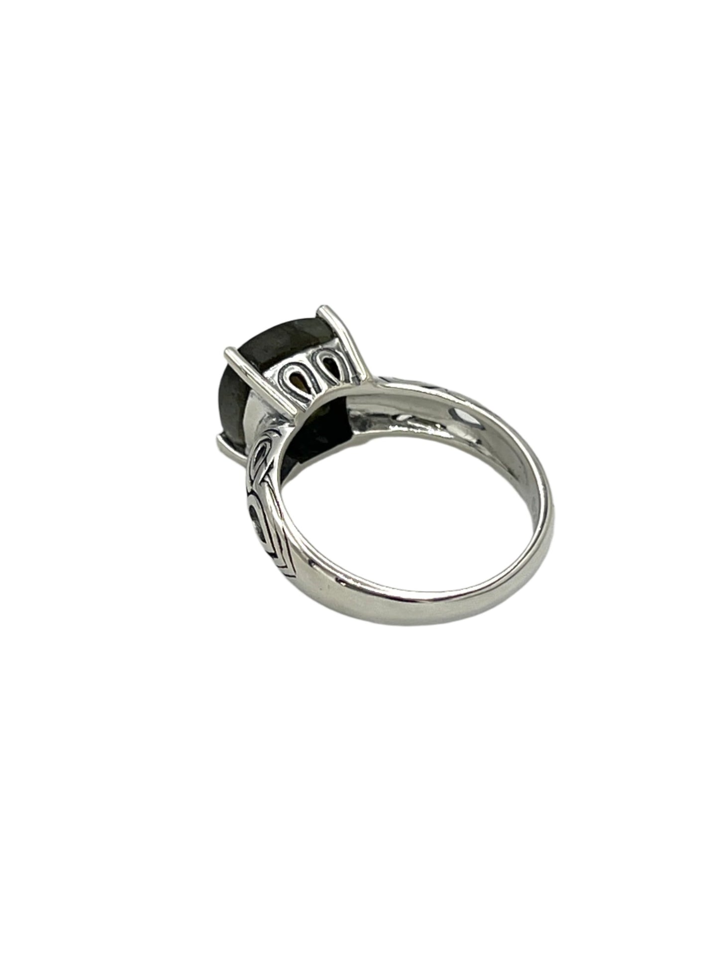 Sterling Silver Square Labradorite Ring