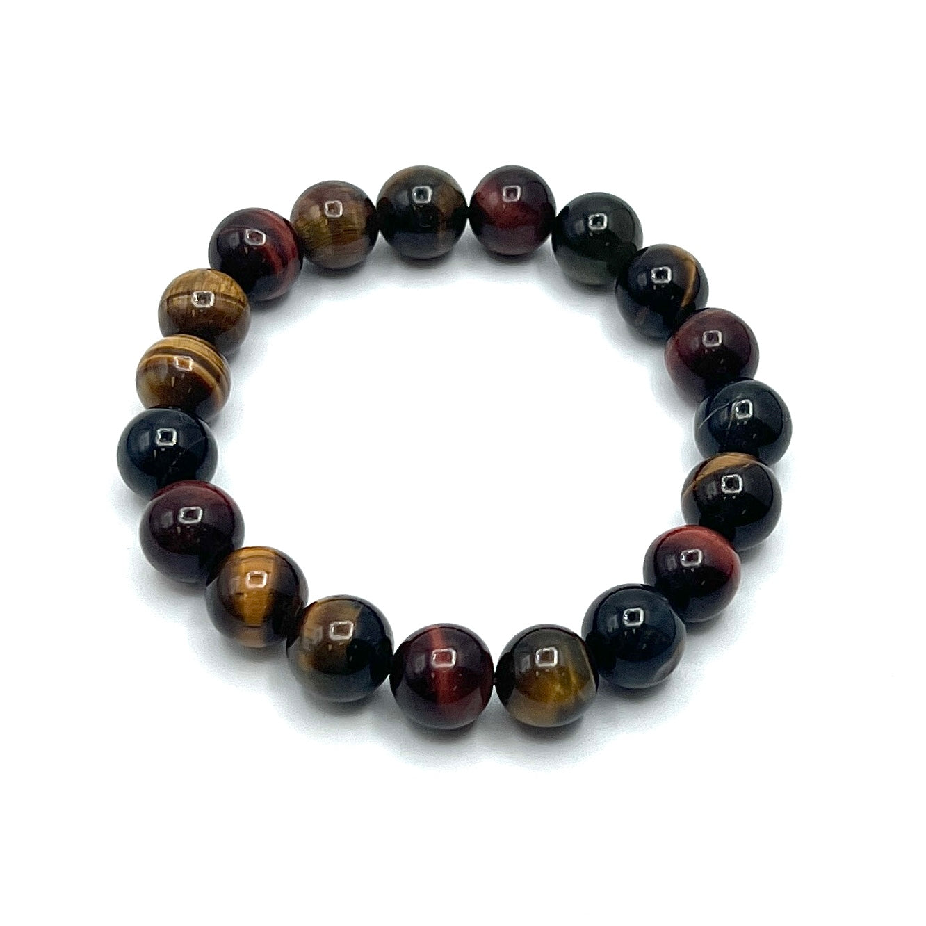 Tigers Eye Stretchy Bracelets | Red, Blue, Multi