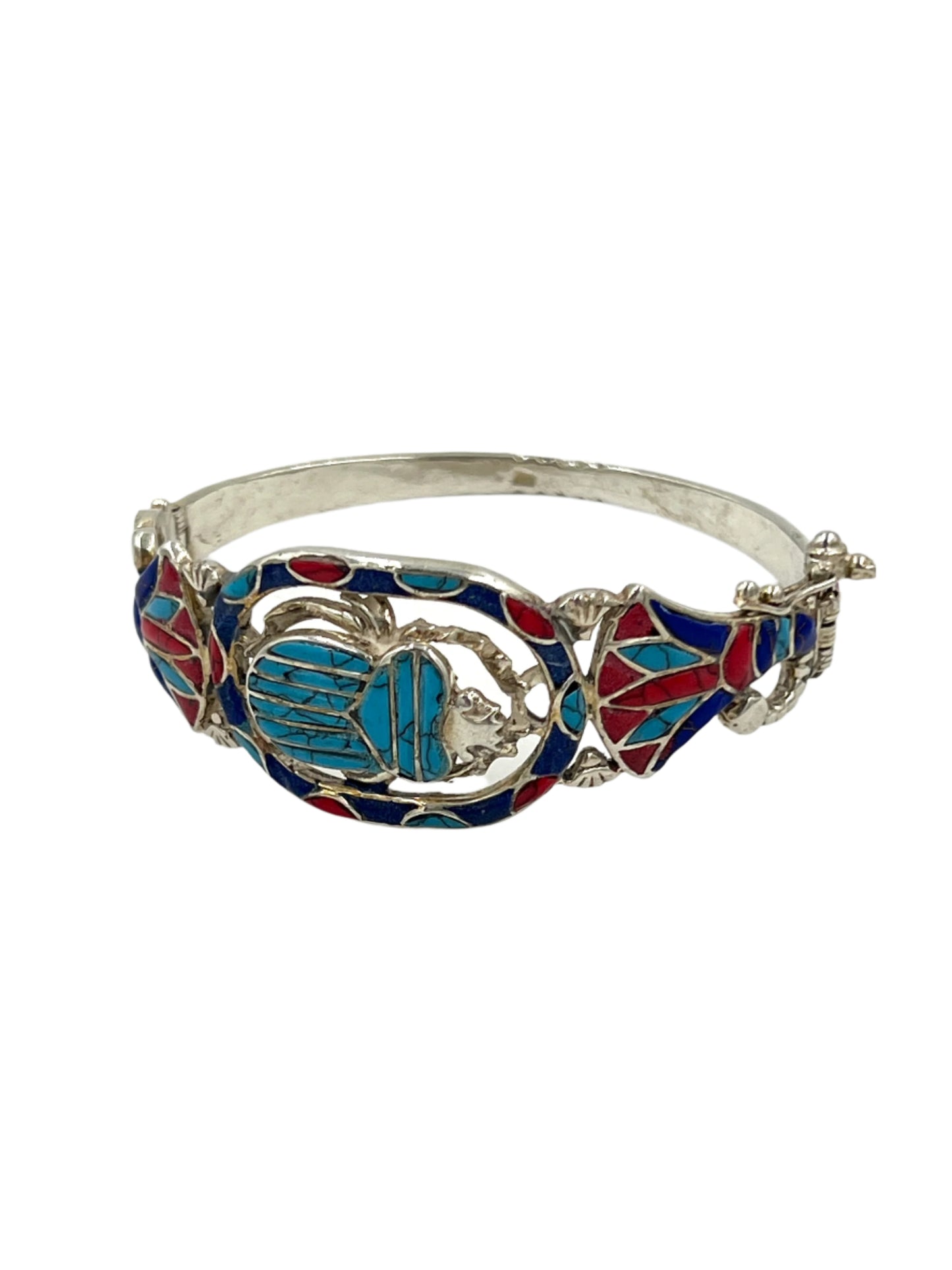Large Silver Scarab Bracelets
