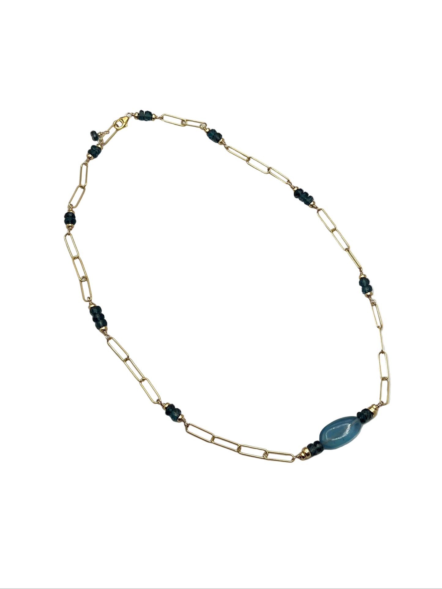 Aquamarine Gold Filled Necklace