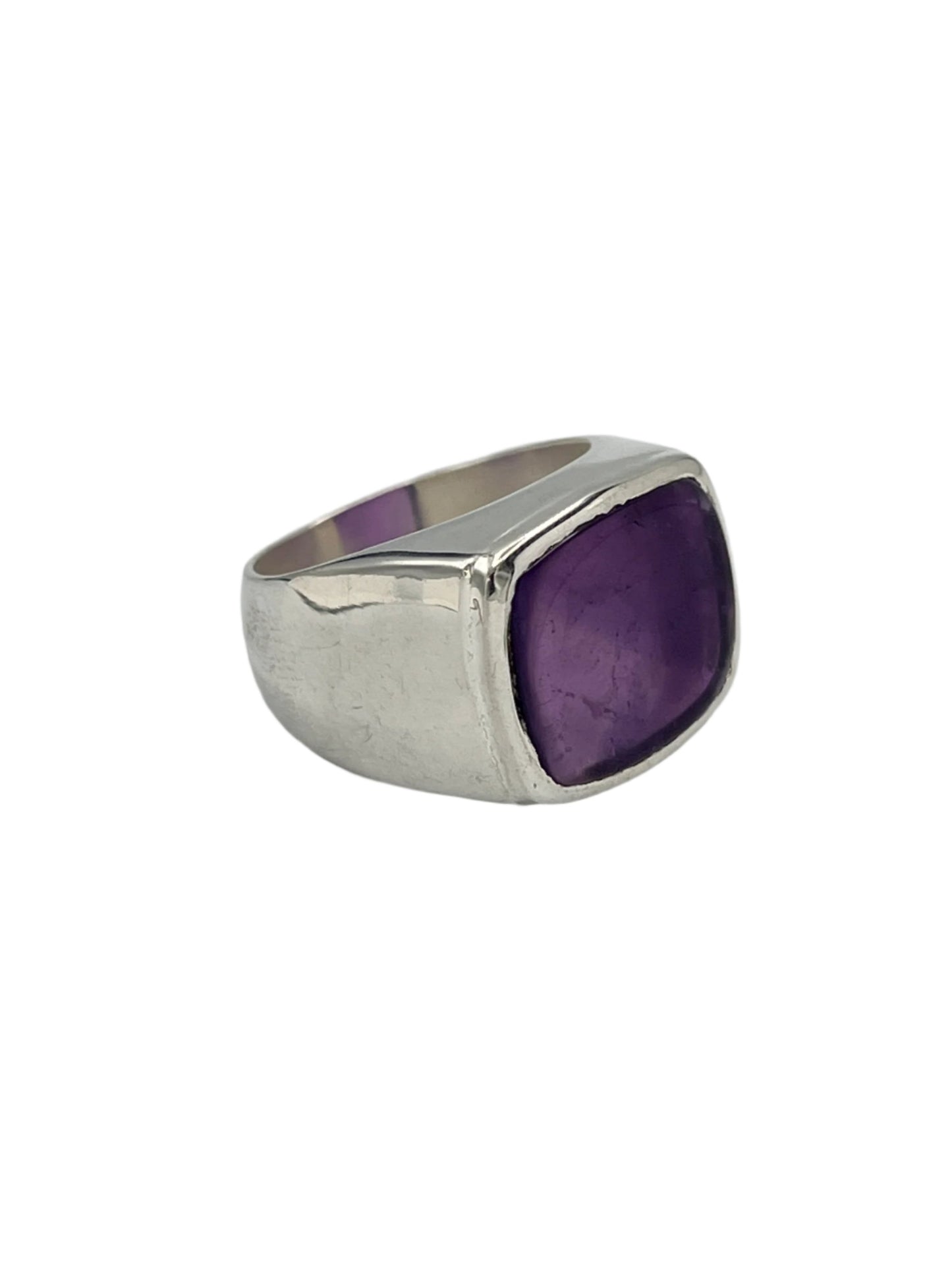 Sterling Silver Rectangle Gemstone Rings