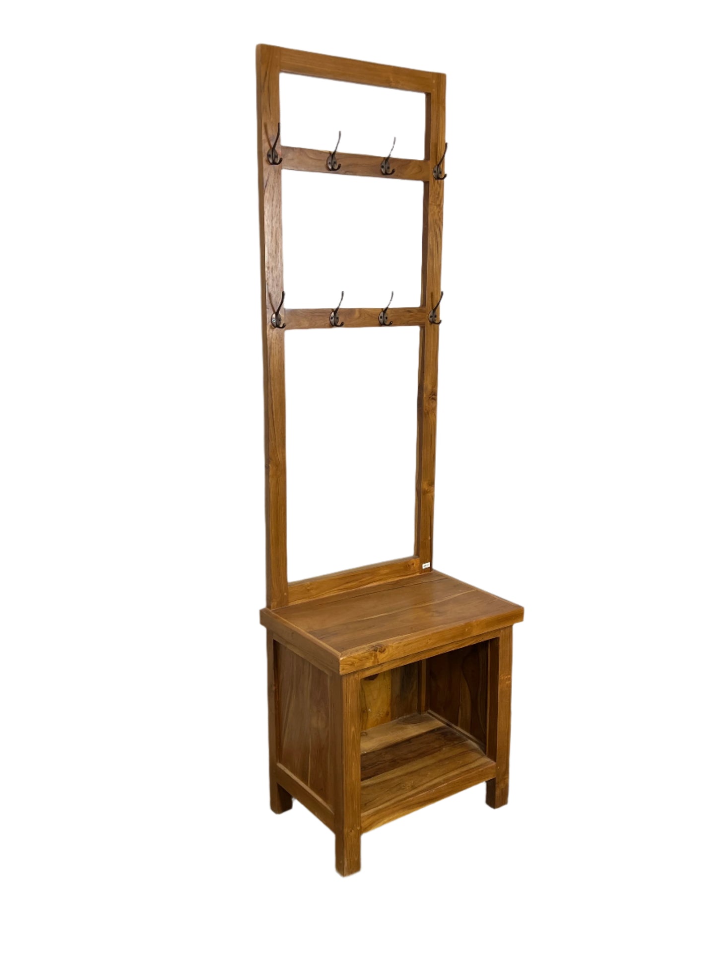 Teak Coat Rack Bench