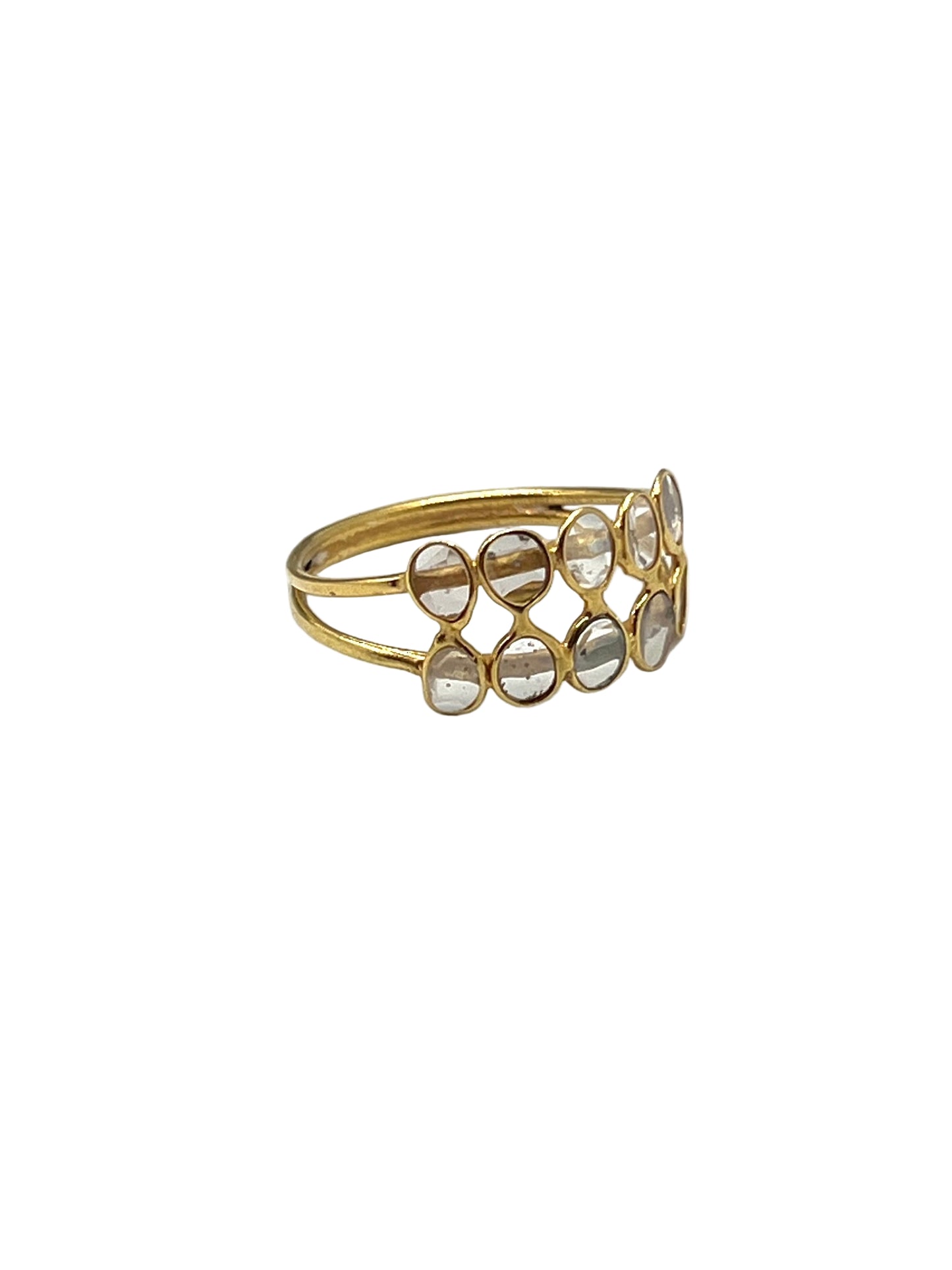 Polki Diamonds Double Band Ring