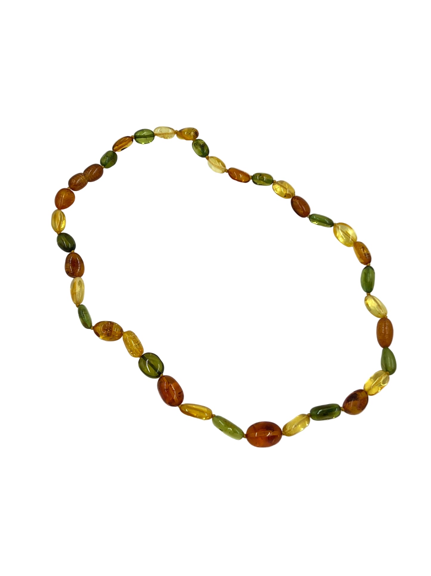 Multi Amber Oval Beaded Necklaces