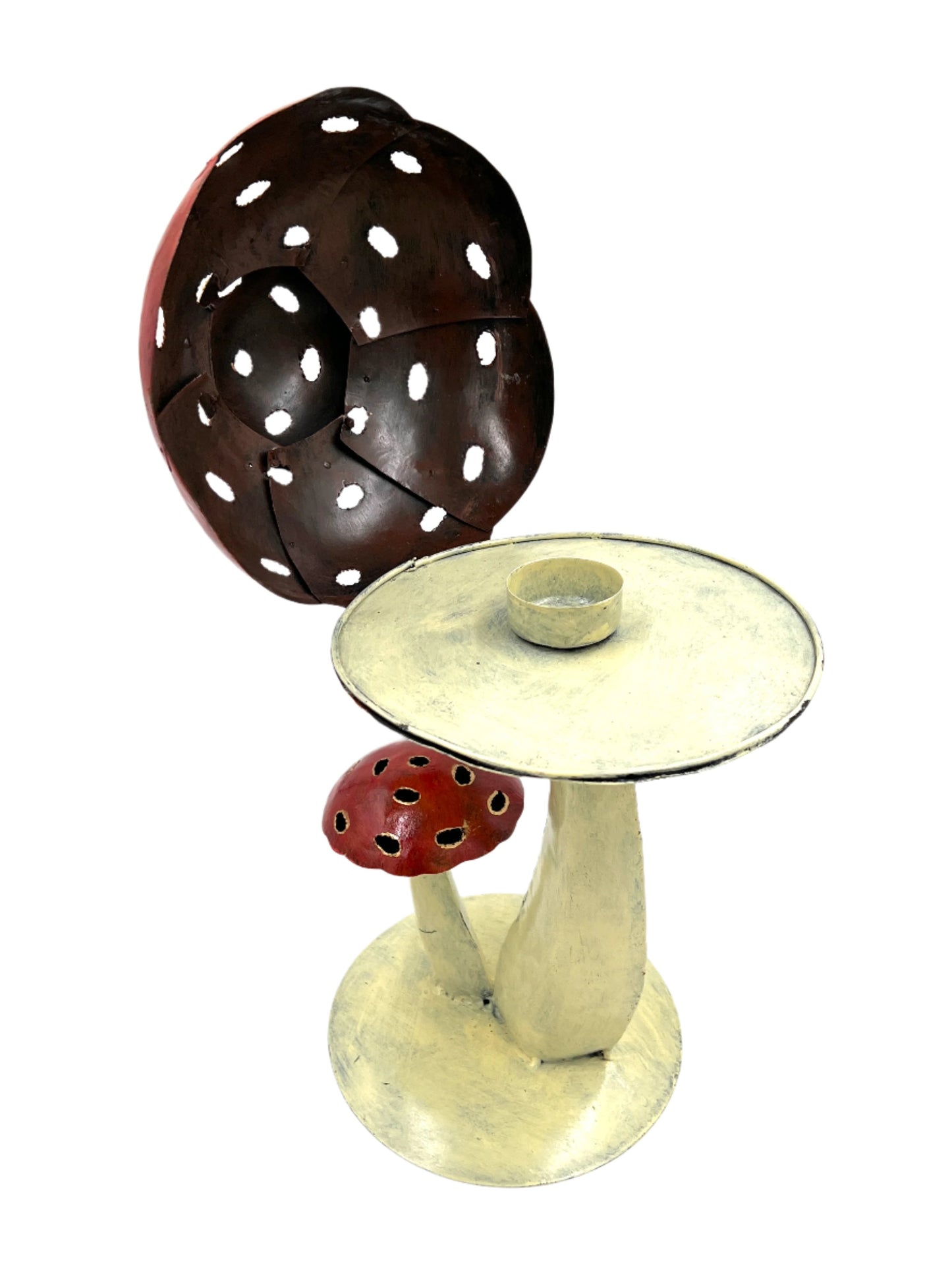 Metal Mushroom Candle Holder