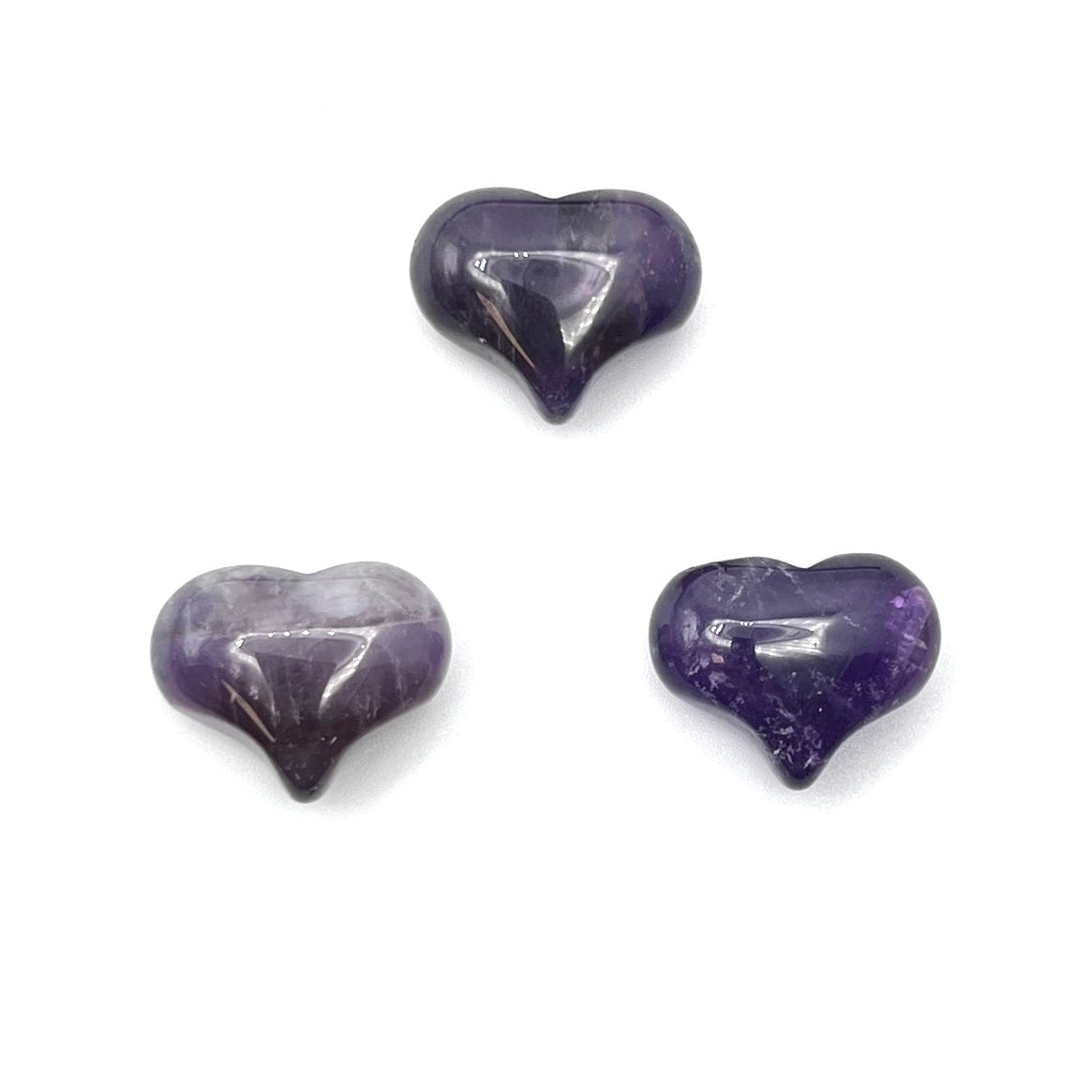 Amethyst Puffy Hearts