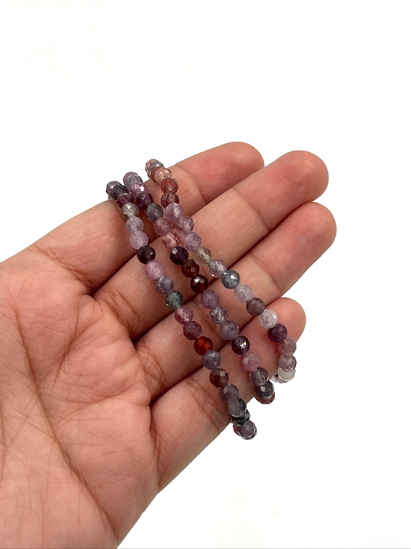 Faceted Pink Spinel Beaded Bracelet