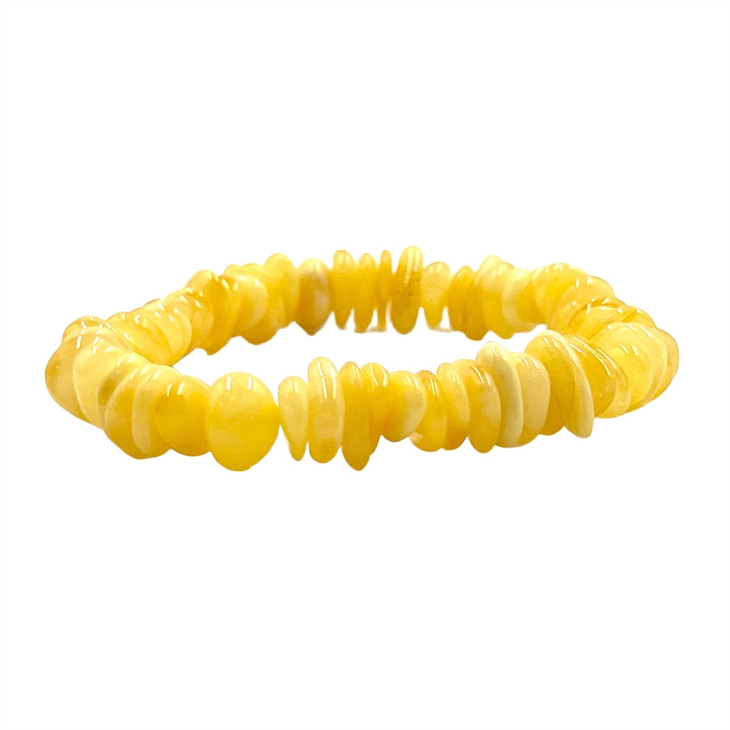 Polished Butterscotch Amber Stretchy Bracelets