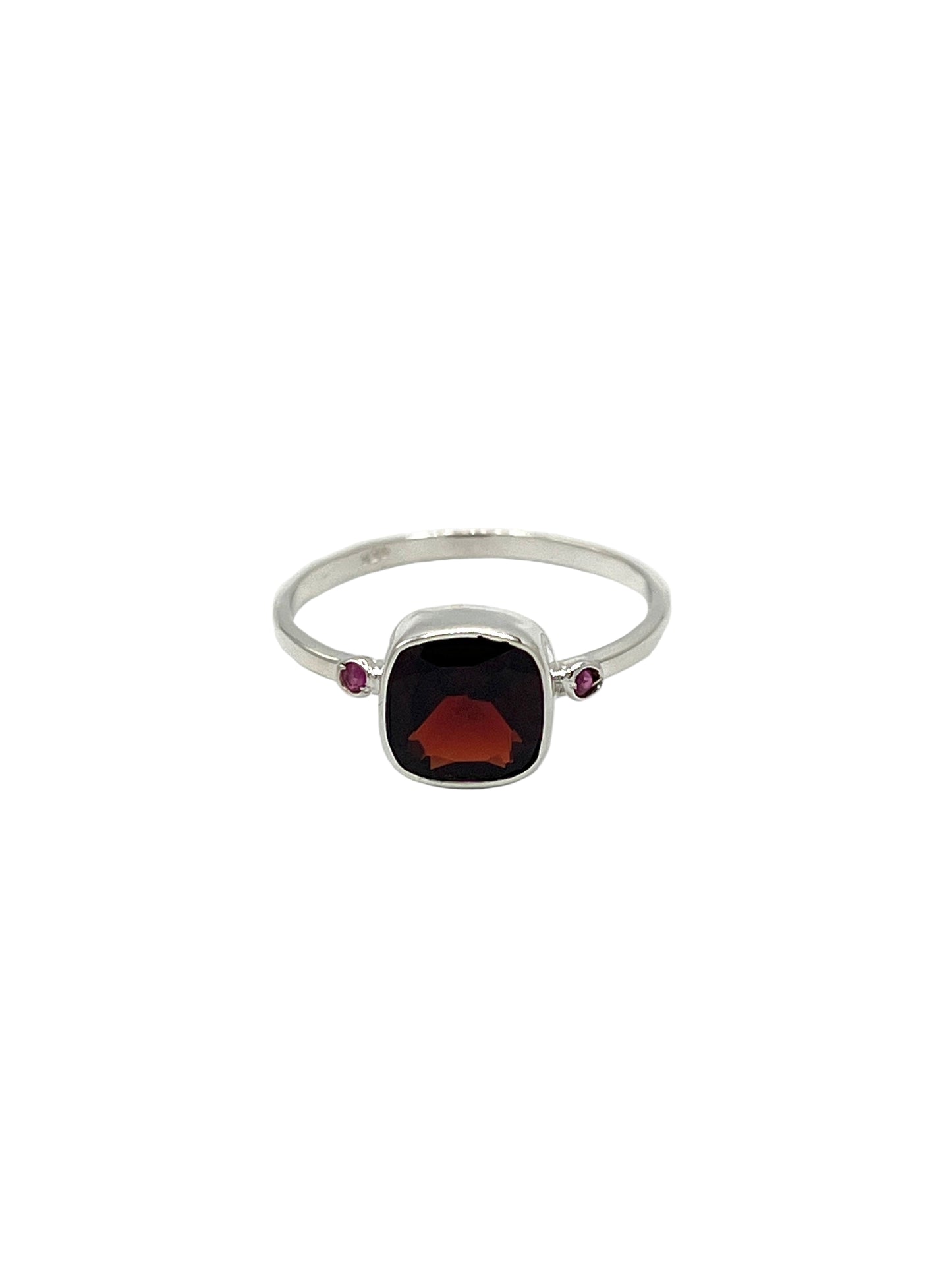 Faceted Square Gemstone Ring