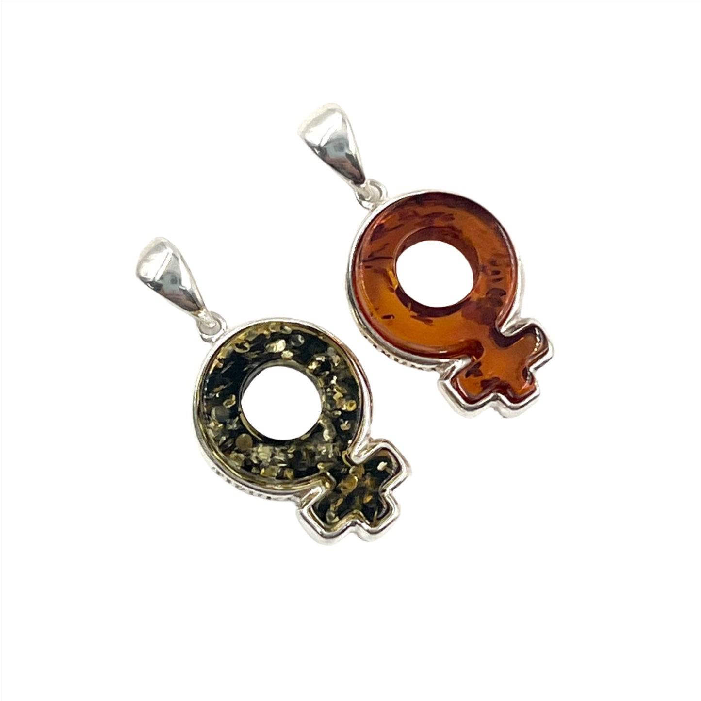 Amber Female Symbol Pendants