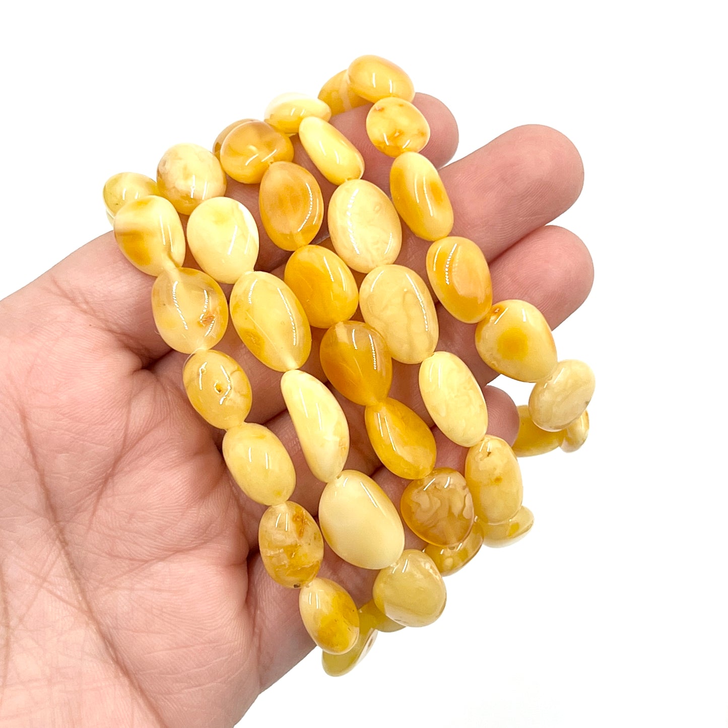 Amber Oval Stretchy Bracelets