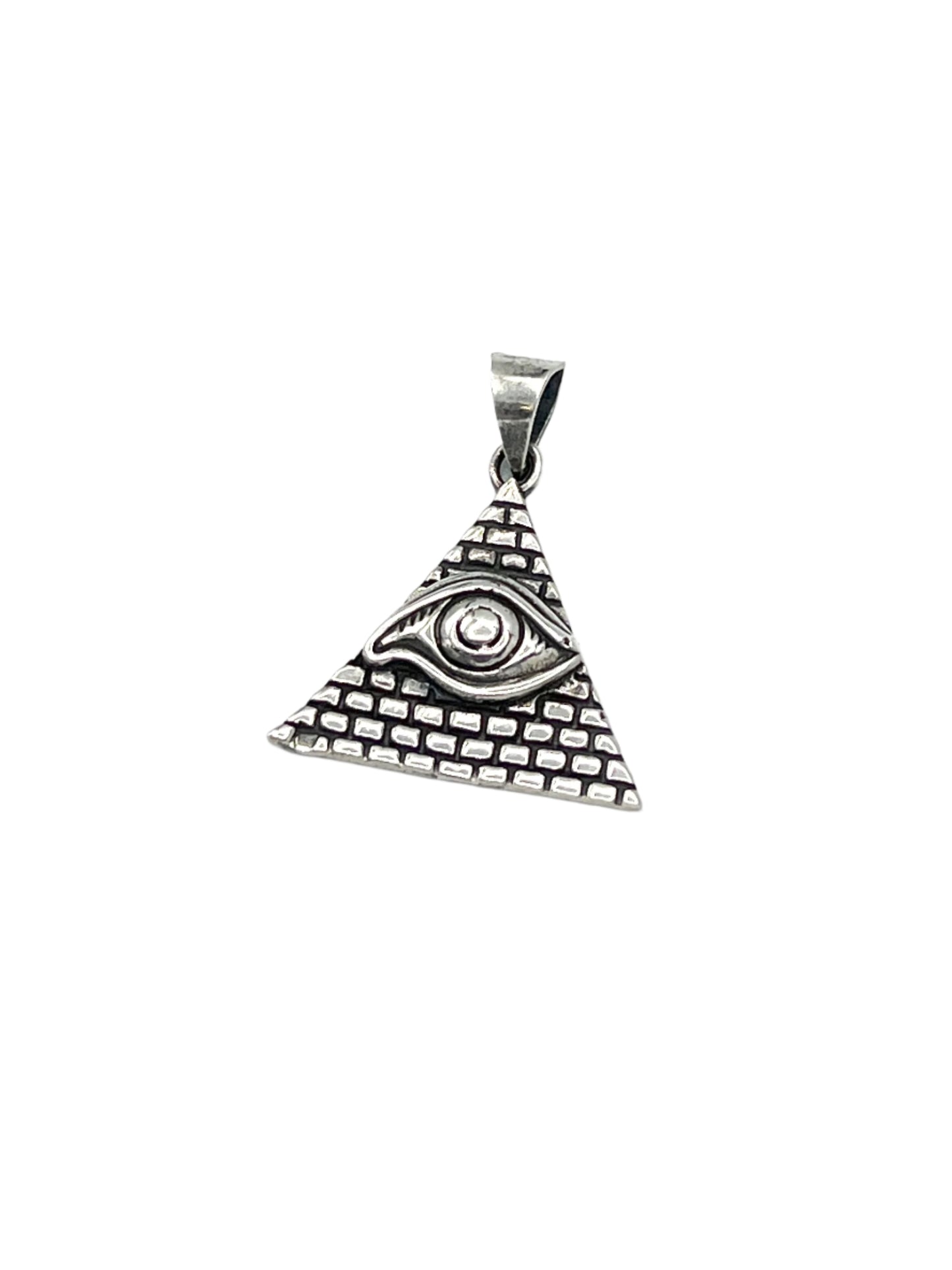 Silver Eye of Horus Pyramid Pendant