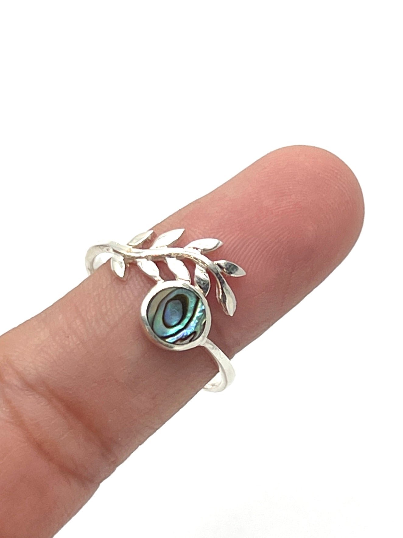Sterling Silver Abalone Vine Ring