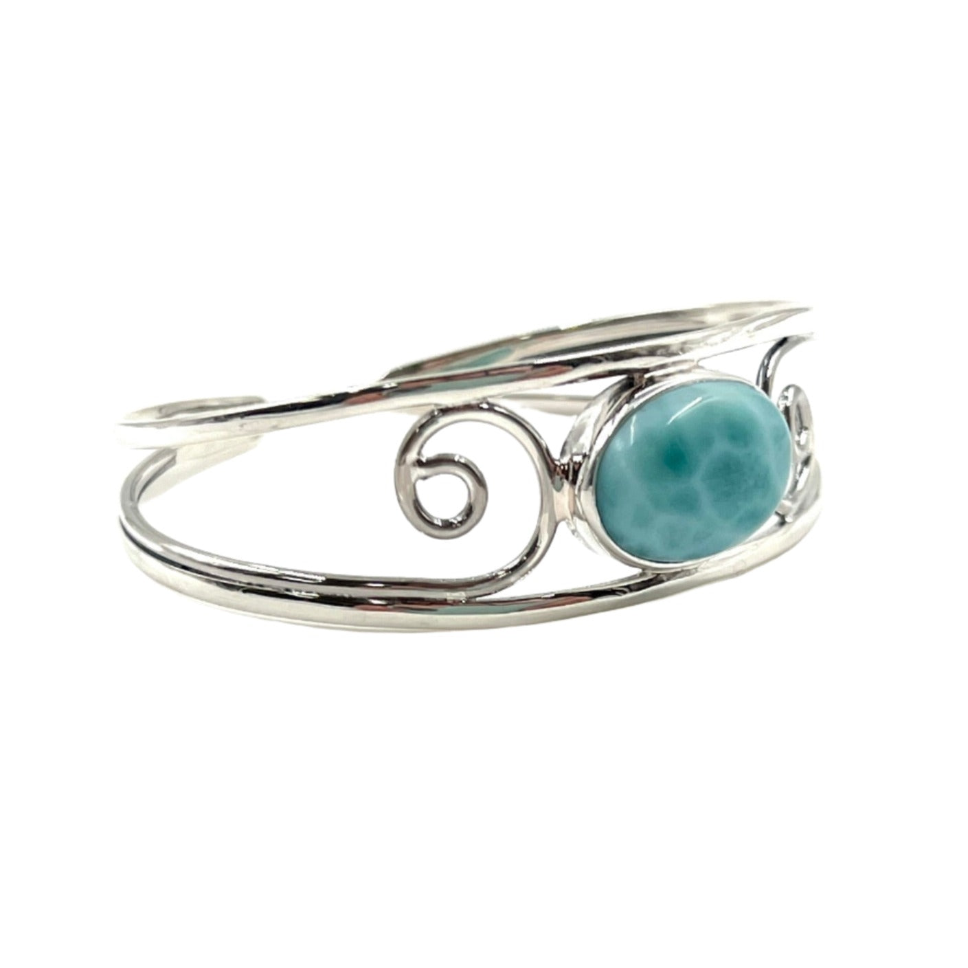 Sterling Silver Larimar Cuff