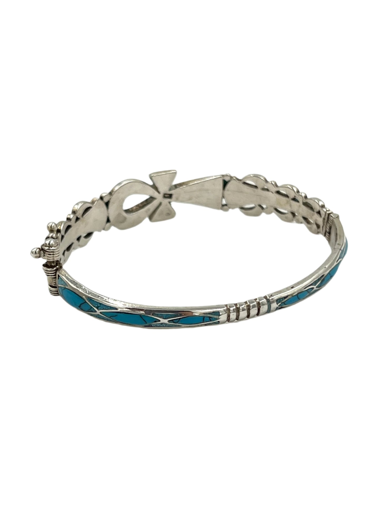 Large Silver Ankh Bracelet