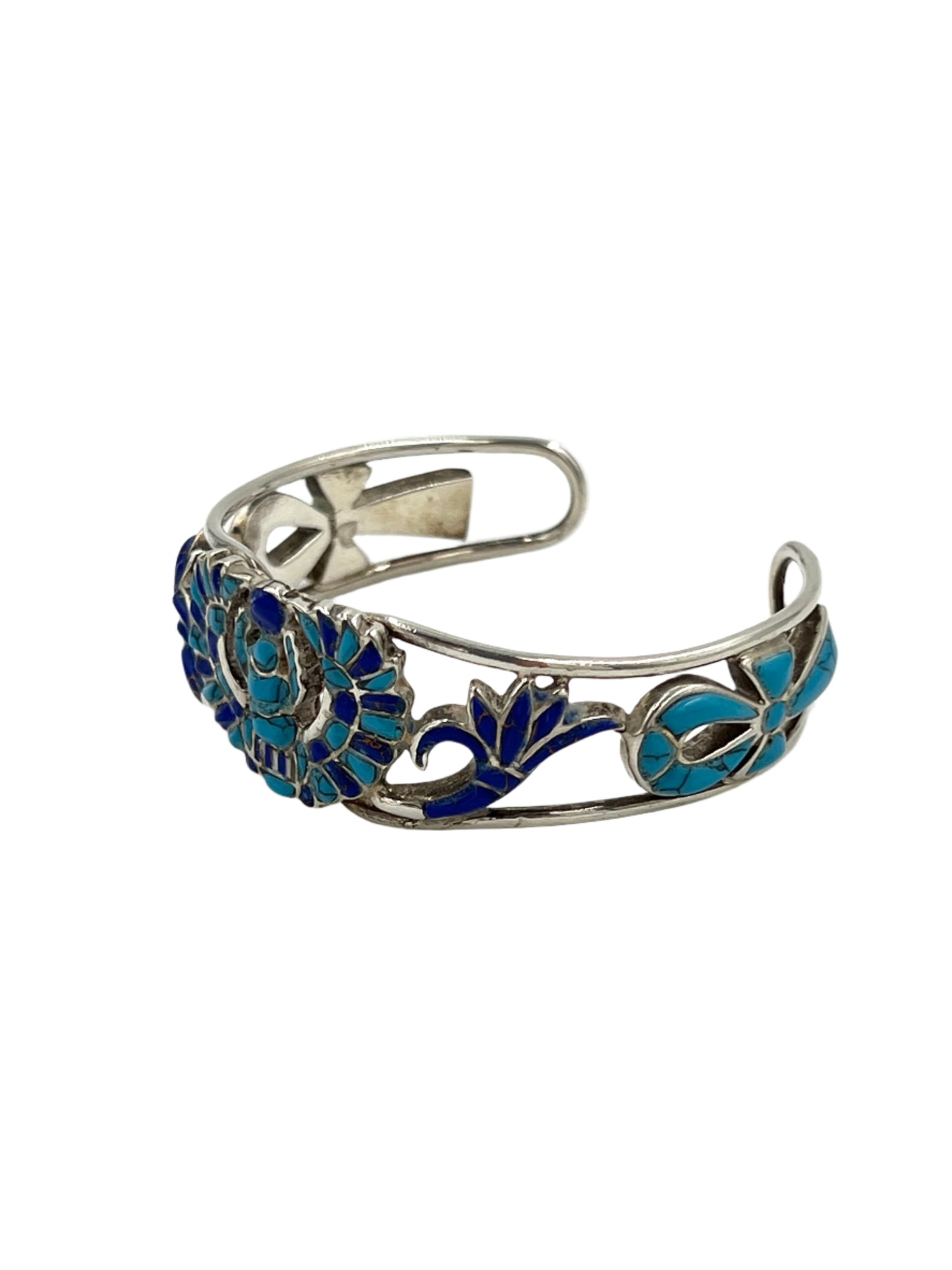Large Silver Flying Scarab Cuff