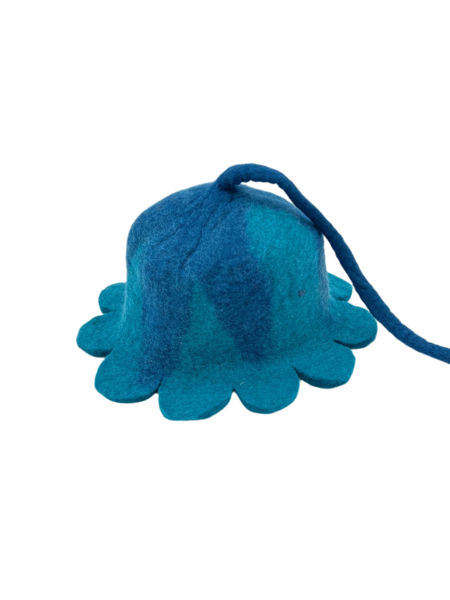 Hand felted Flower w long Vine Wool Hats