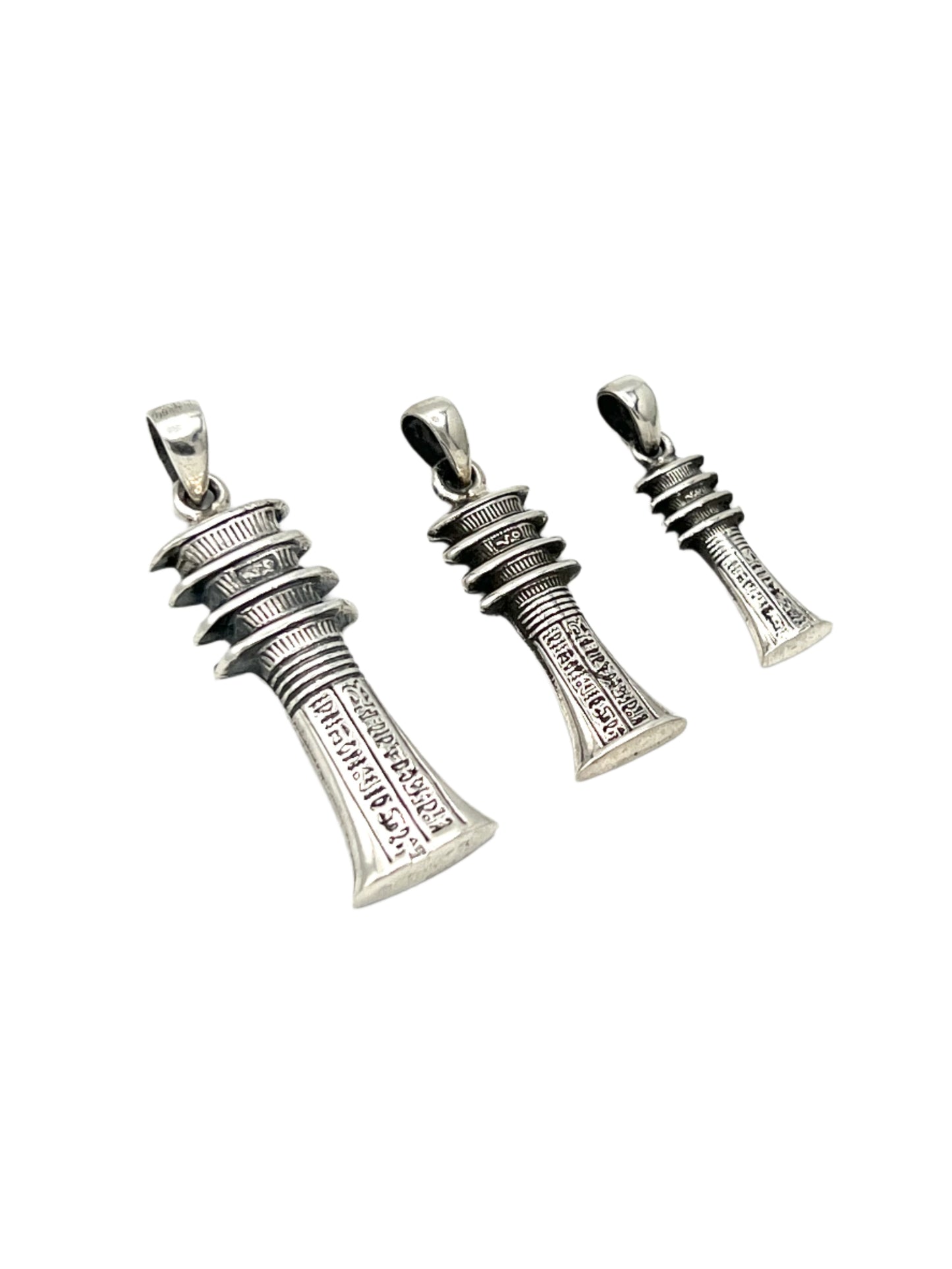 Silver Djed Pendants