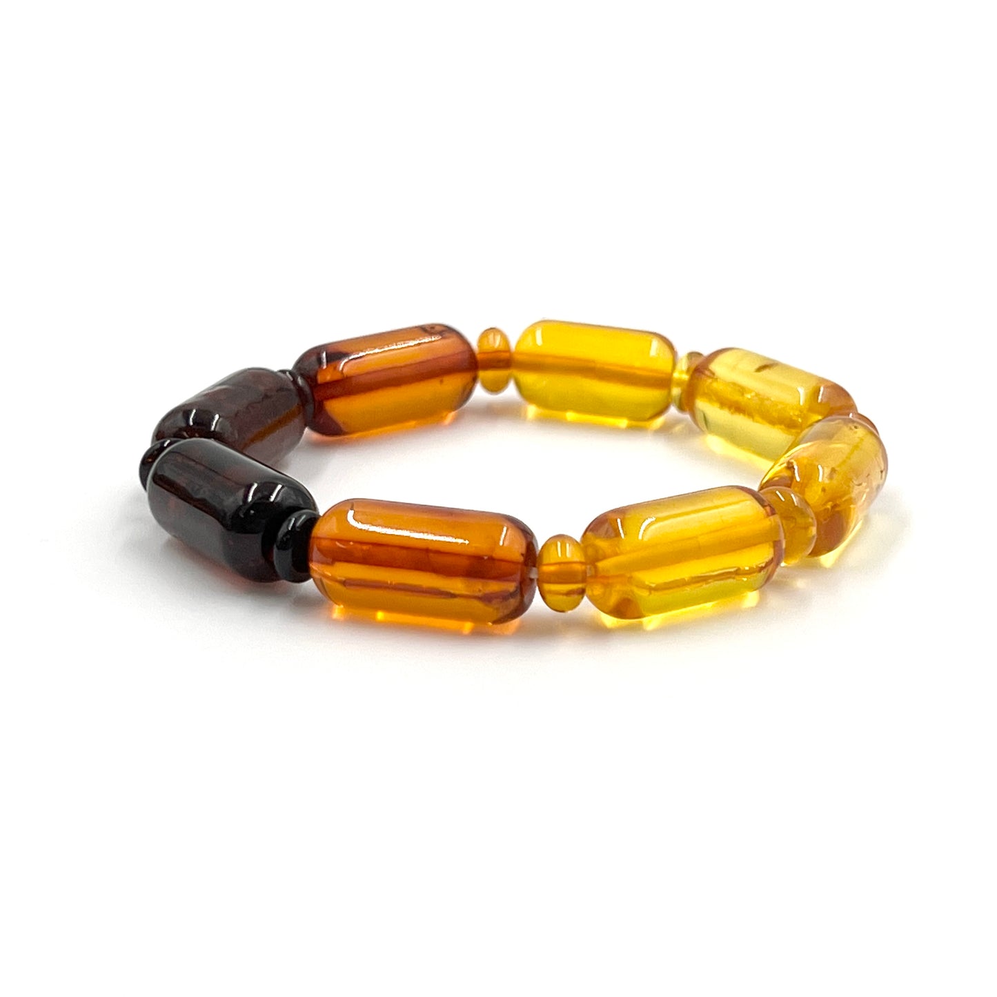 Polished Multi Amber Stretchy Bracelets