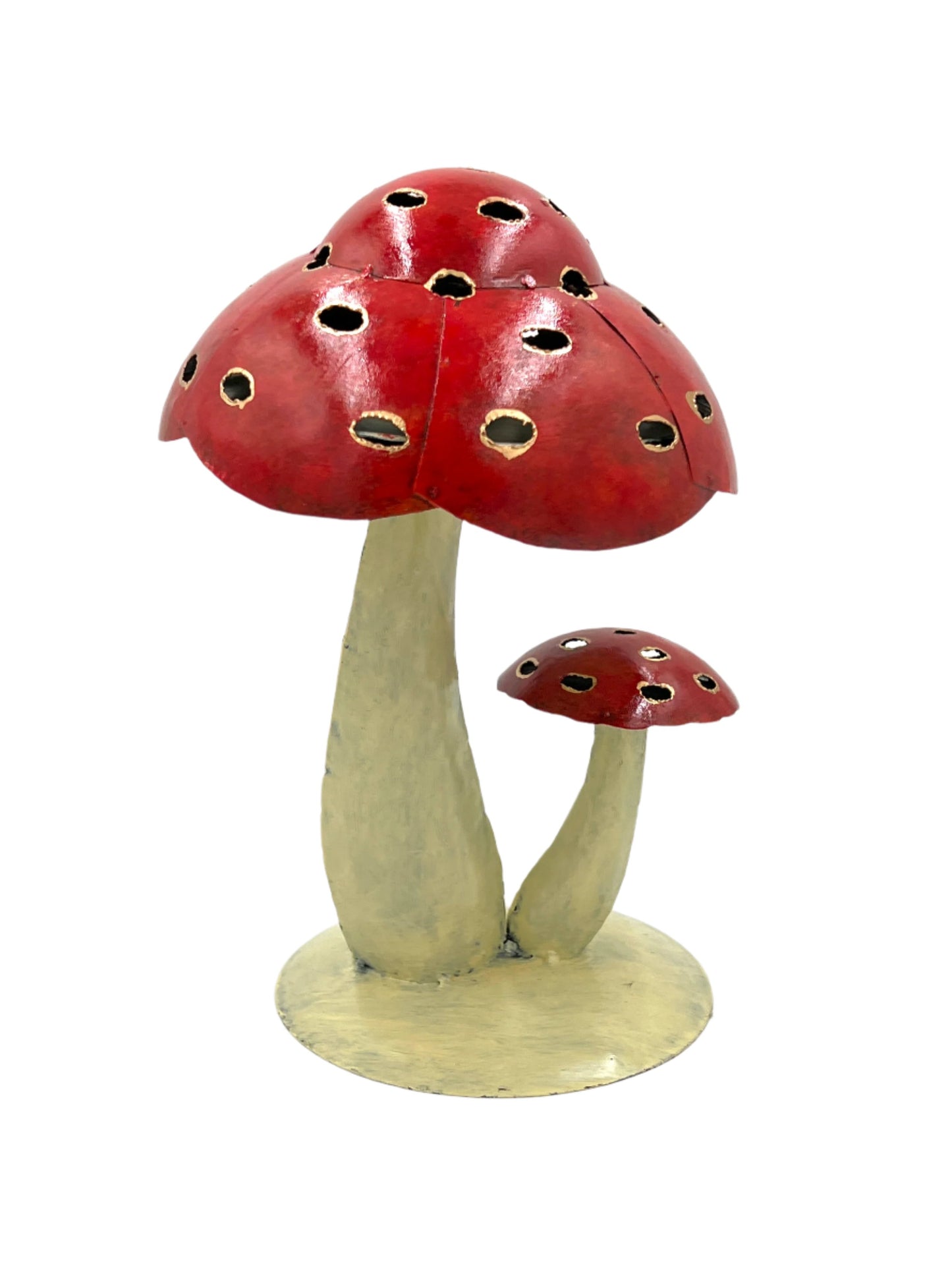Metal Mushroom Candle Holder