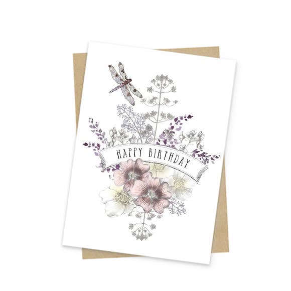 Mini Card - Dragonfly Birthday