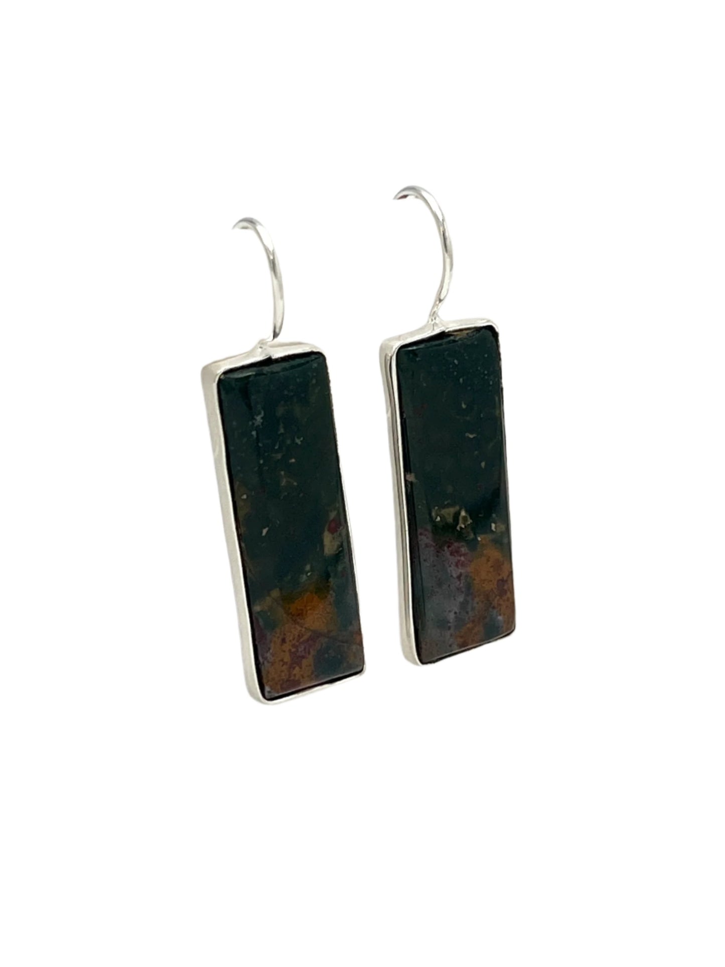 Sterling Silver Ocean Jasper Earrings