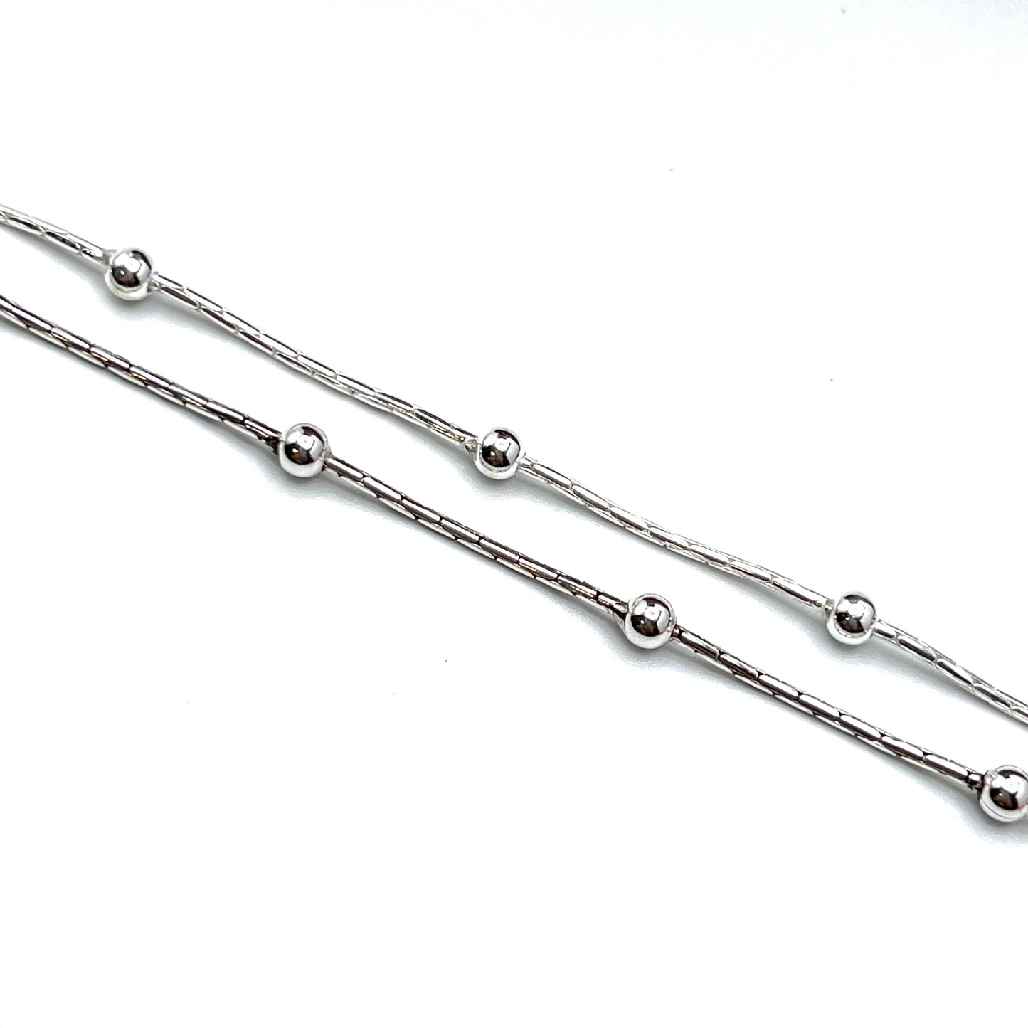 Sterling Silver Thai Ball Chain Anklets