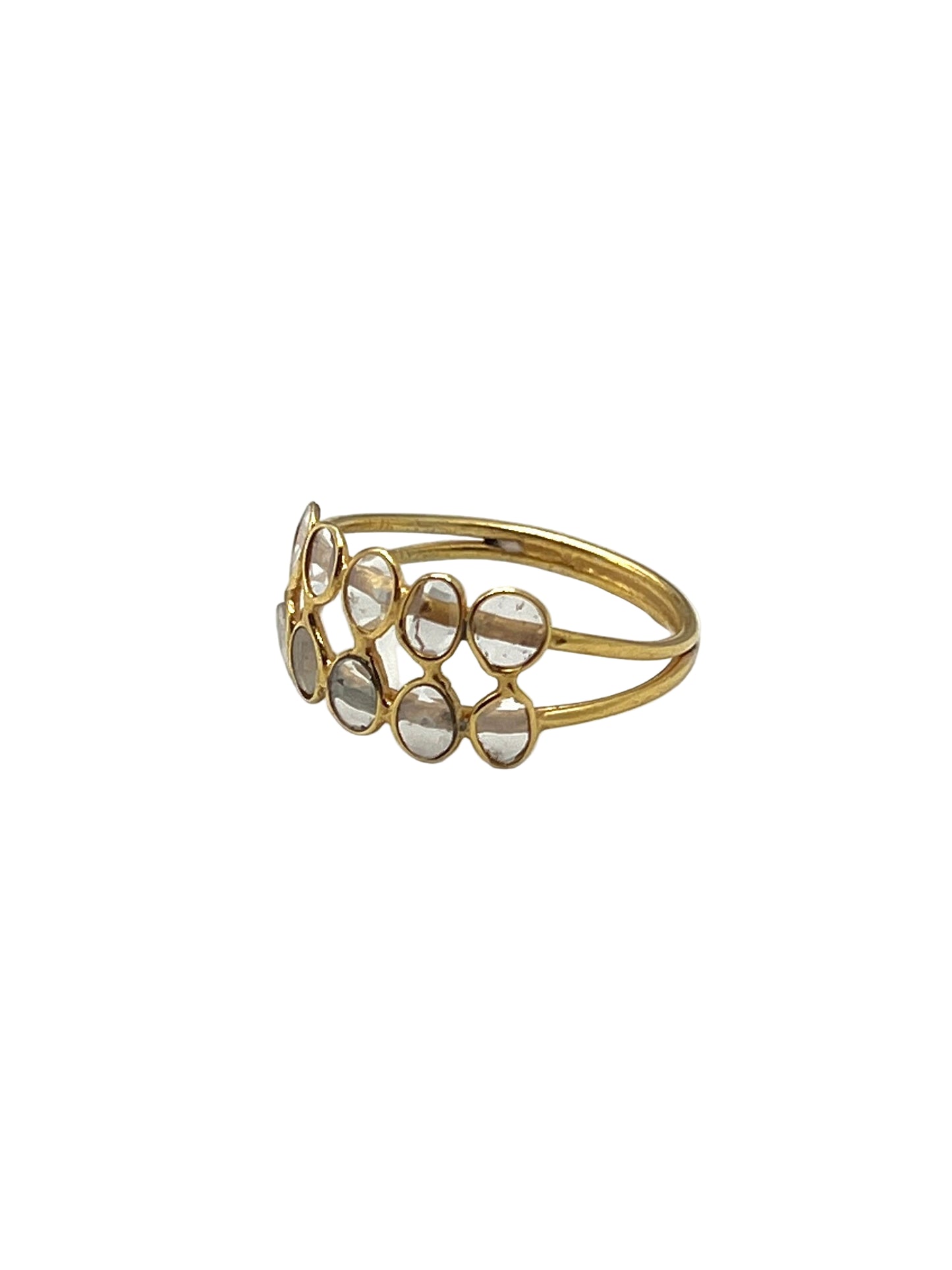 Polki Diamonds Double Band Ring