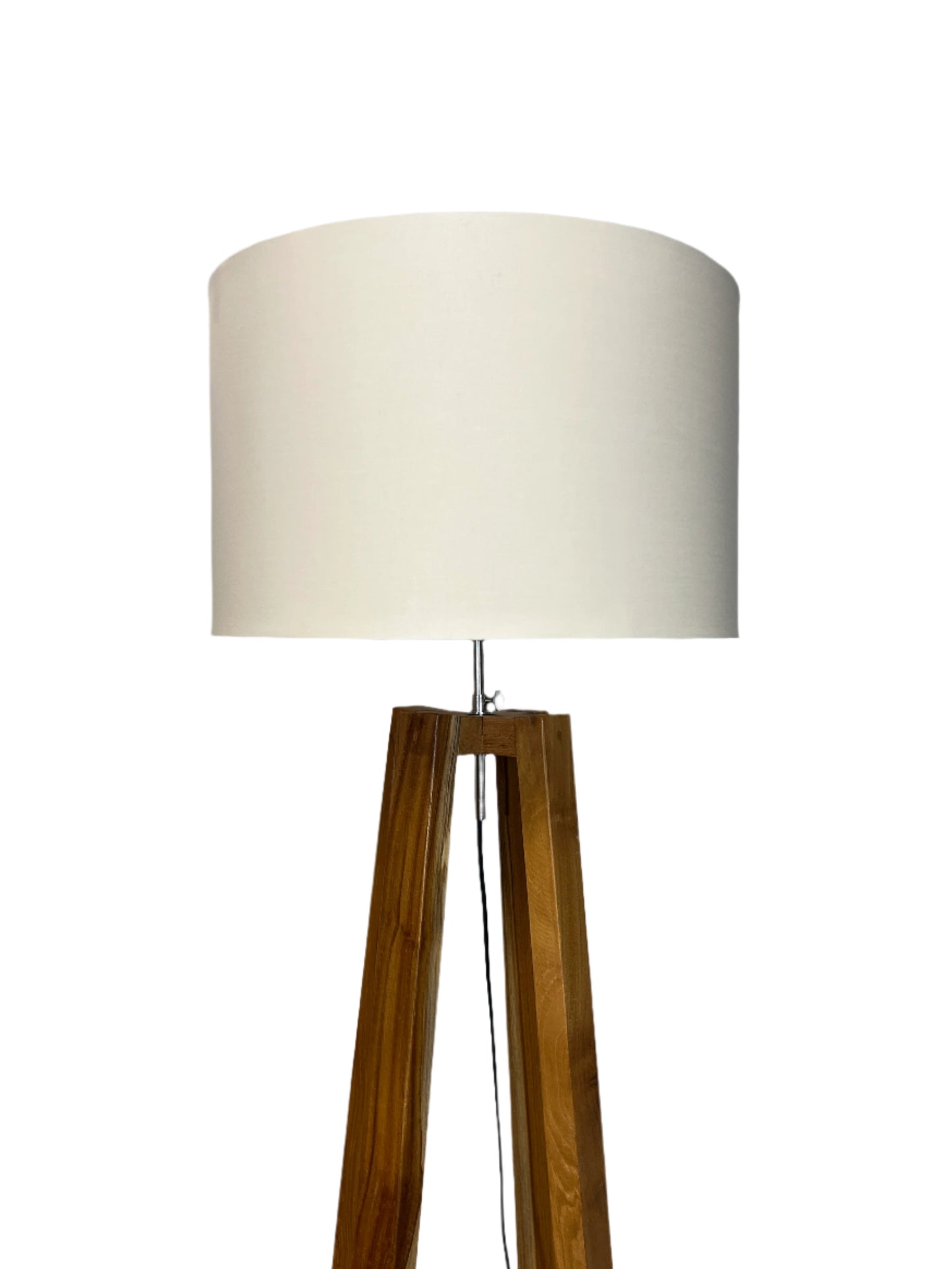 Teak Triangular Floor Lamp