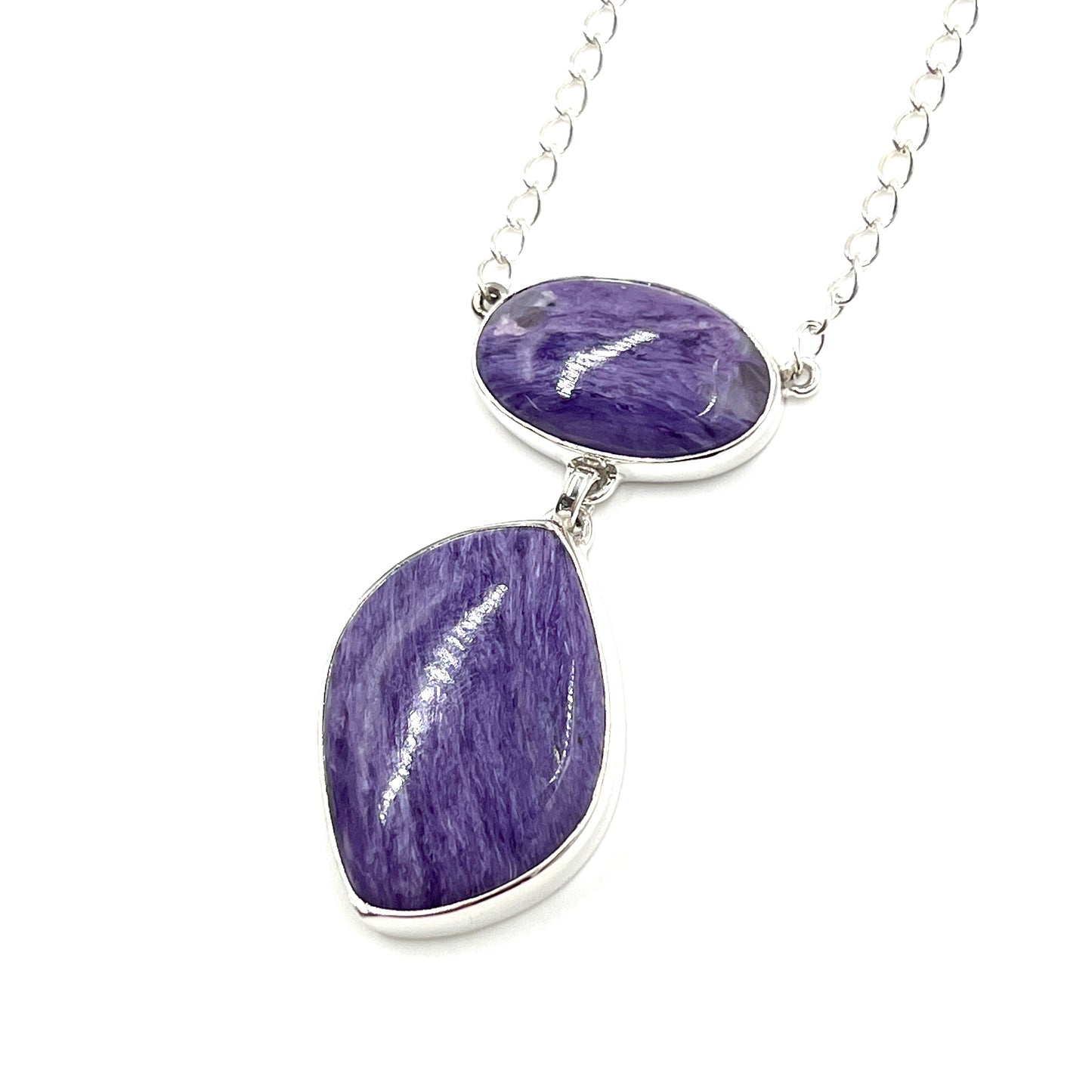 Sterling Silver Charoite Necklaces