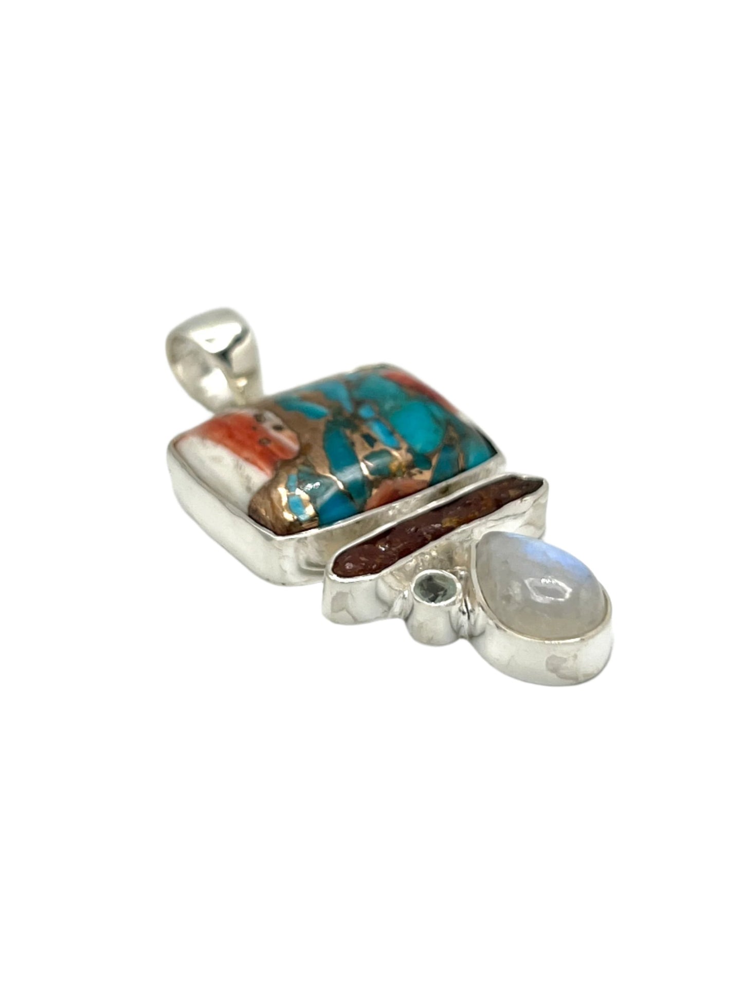 Spiny Oyster Shell Turquoise Pendants