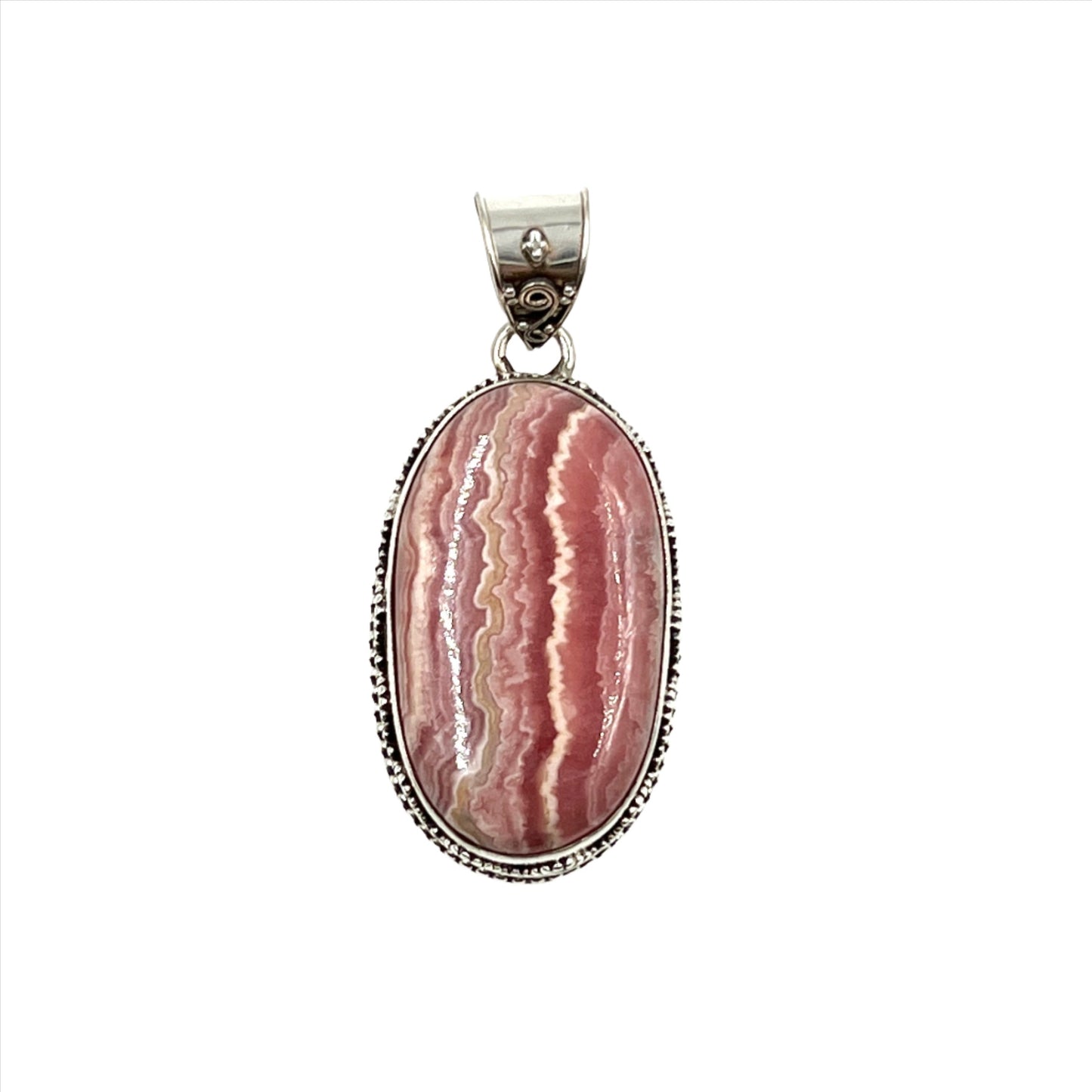 Rhodochrosite Filigree Pendants