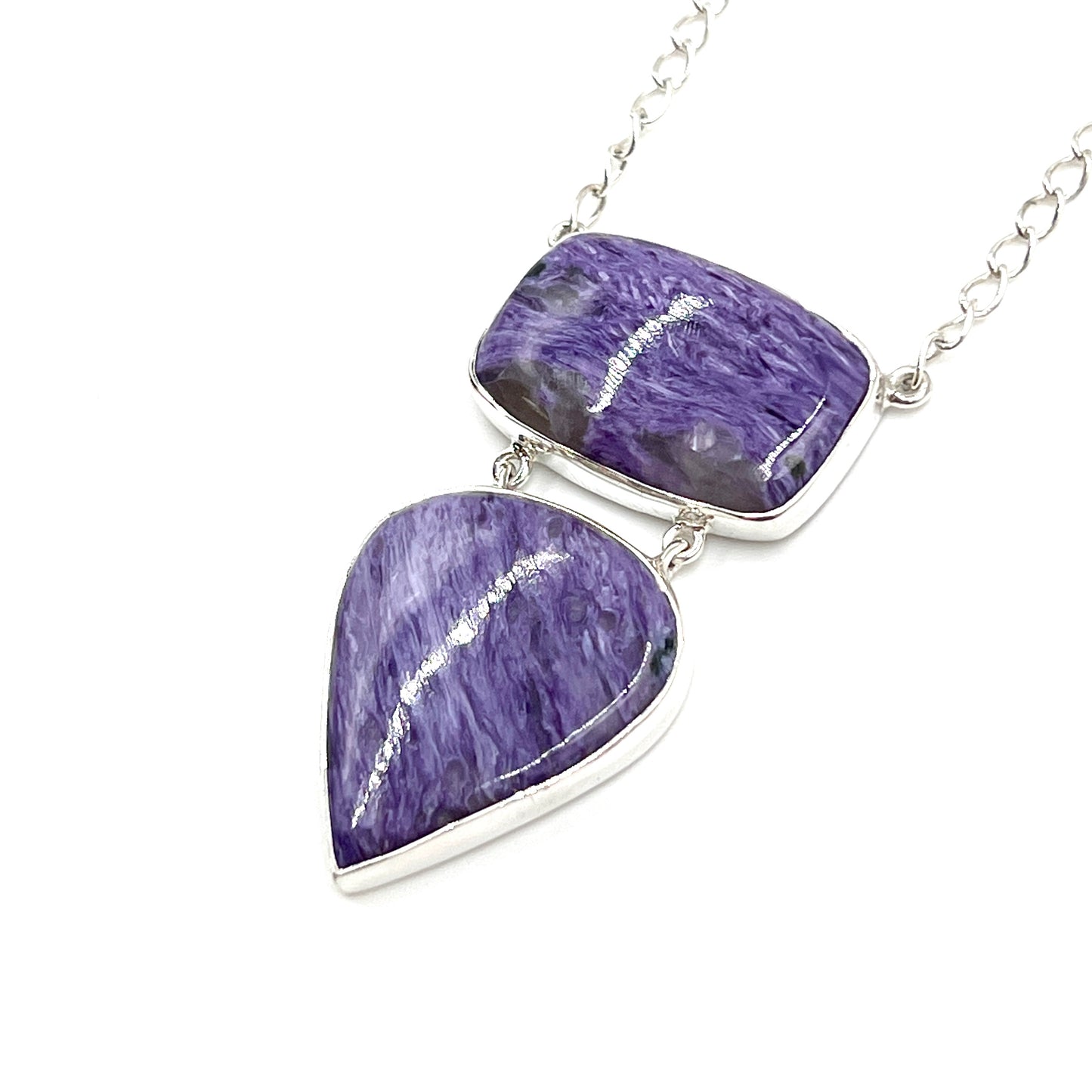 Sterling Silver Charoite Necklaces