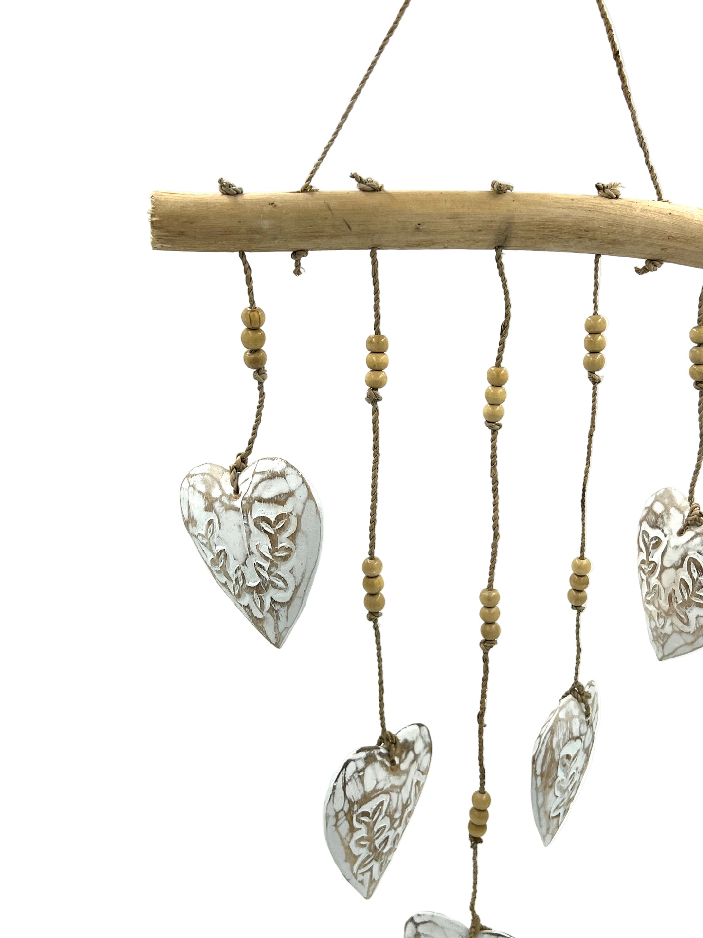 Wood Heart Mobiles