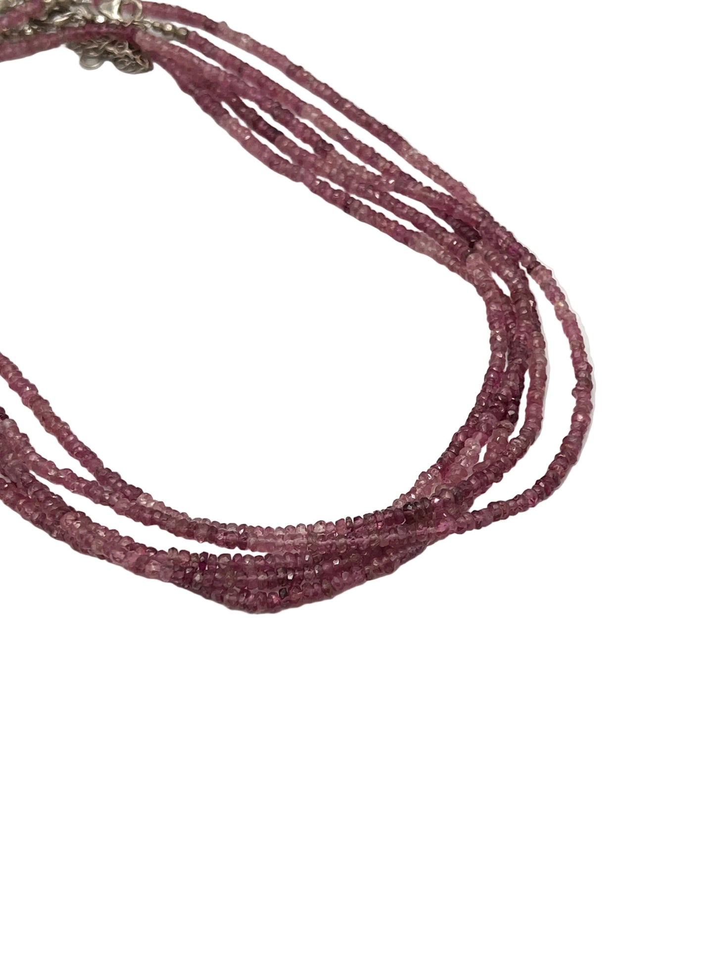 Silver Pink Tourmaline Necklace